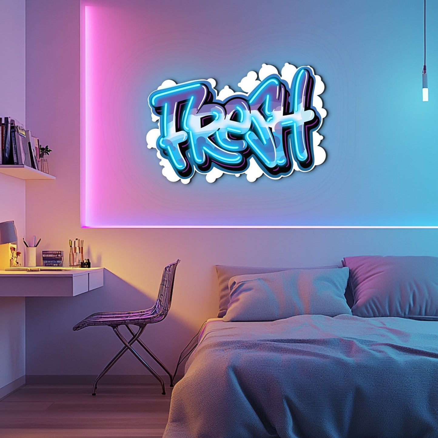 UV Printed Fresh Neon Wall Art- LV0011