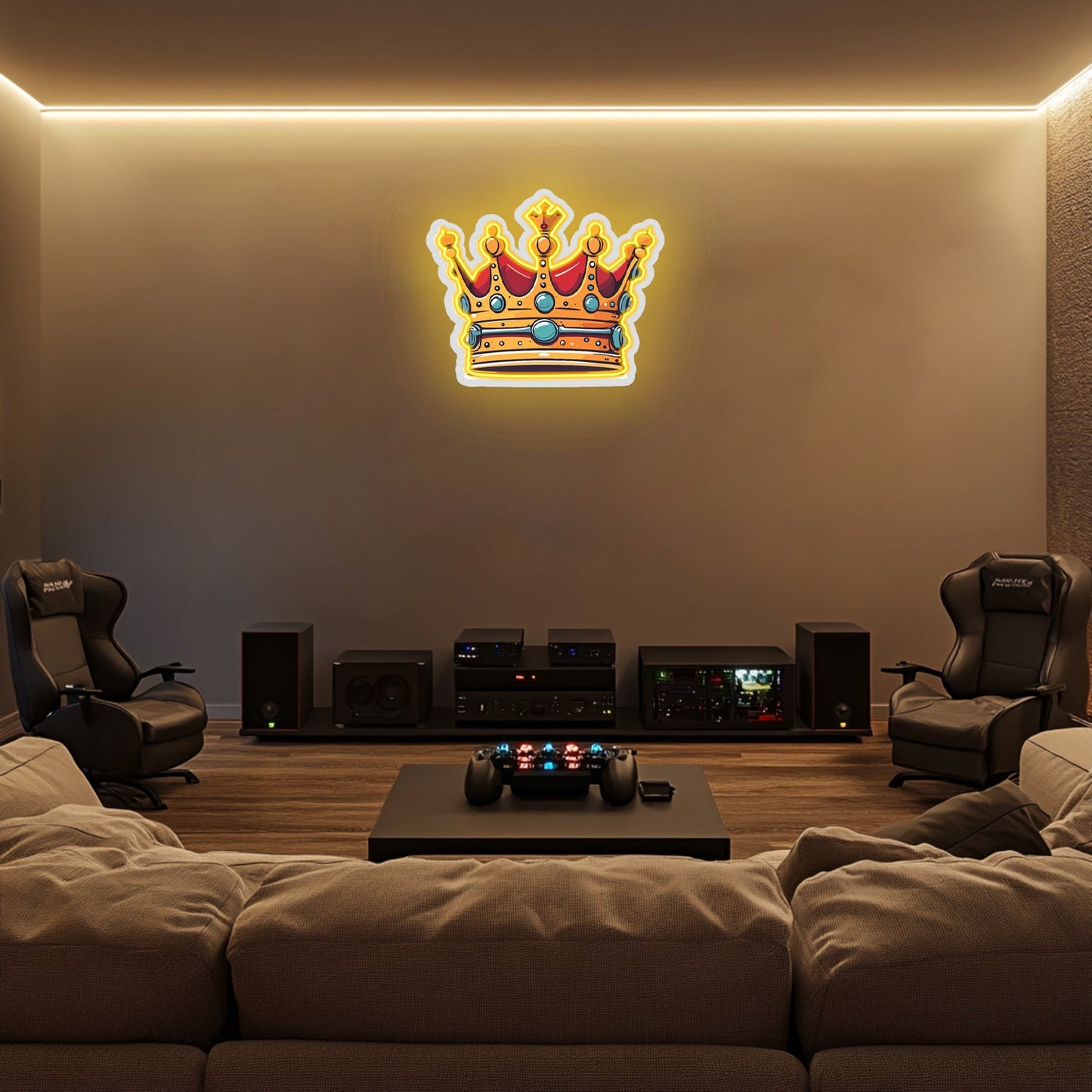 UV Printed King Crown Neon Wall Art- LV0028