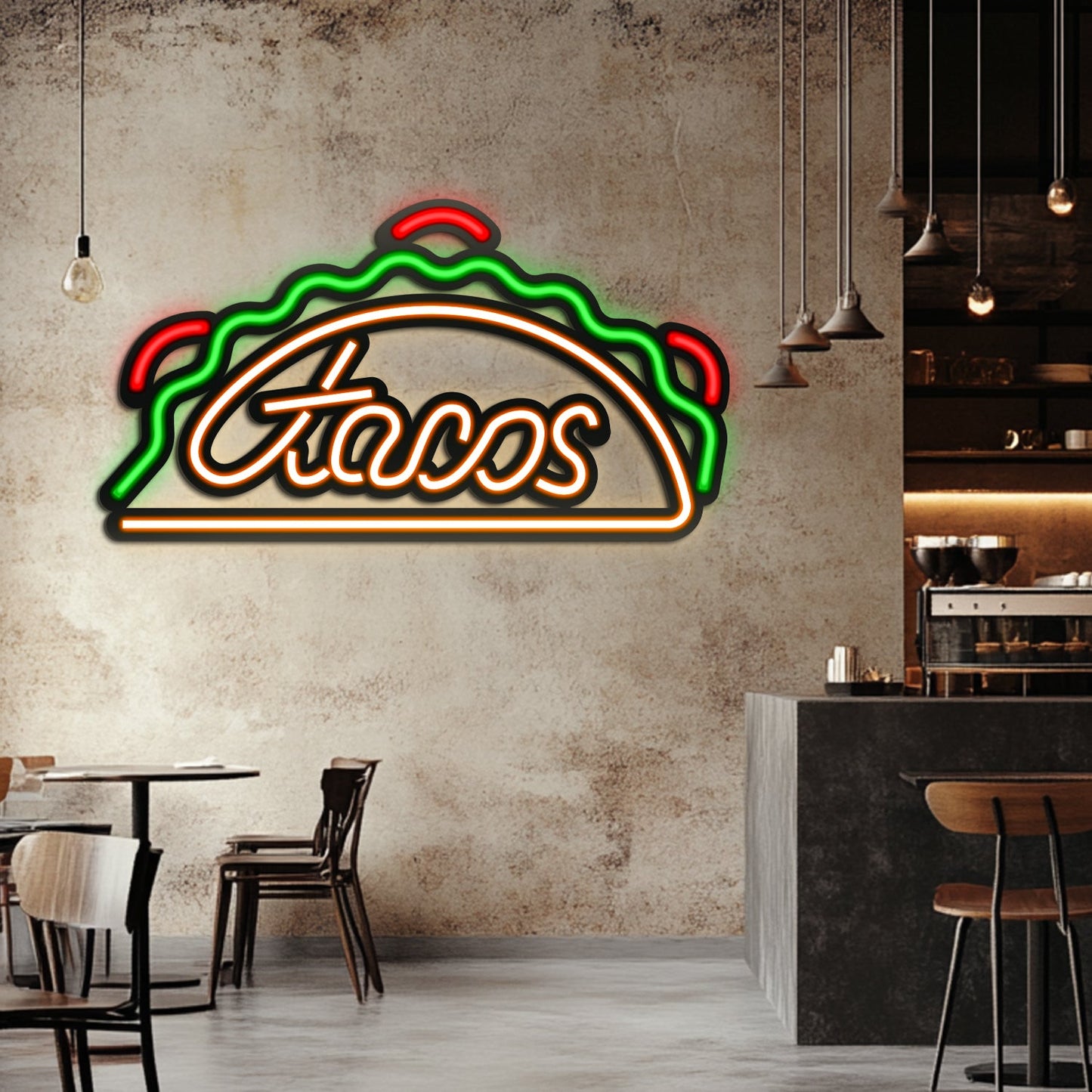 Tacos Metal Neon Wall Art- LN0044