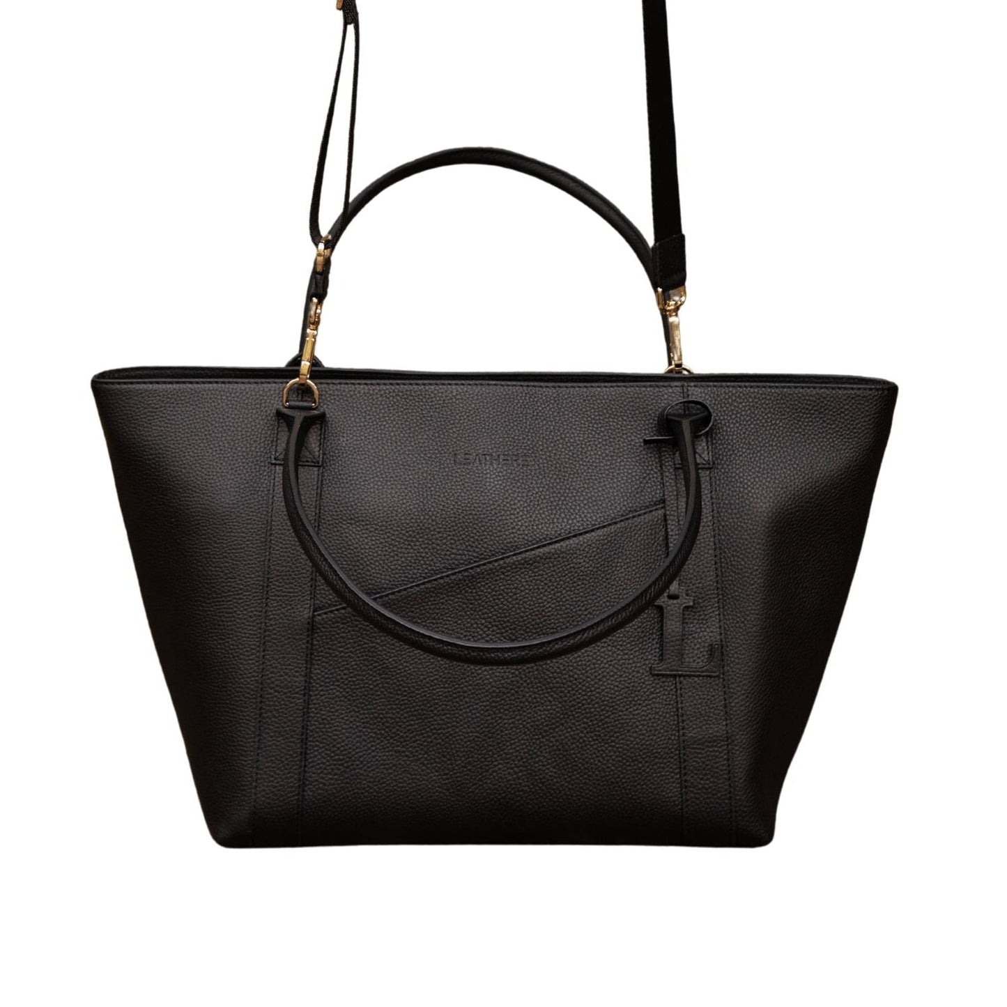 The Leathere New York Tote - Black