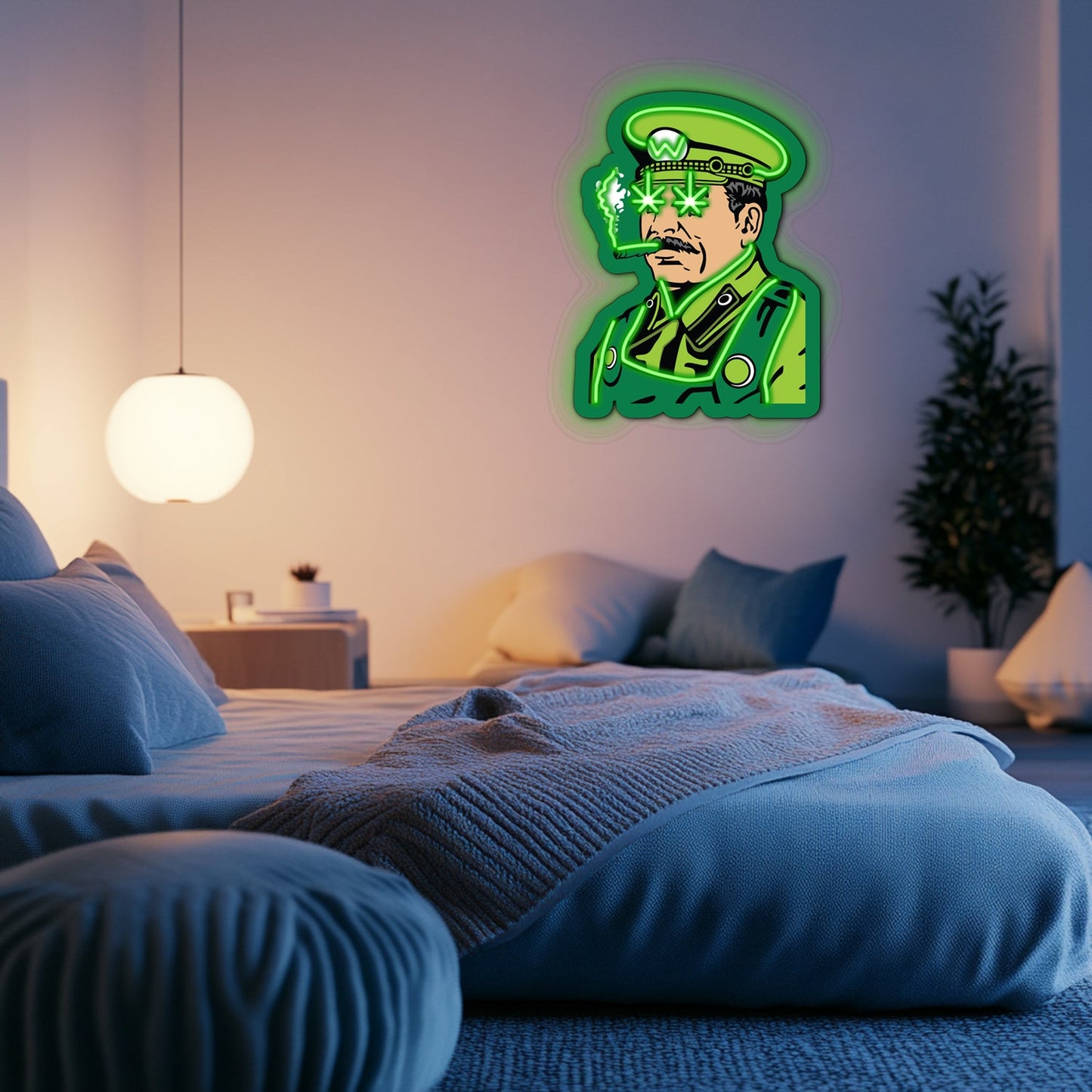 UV Printed Sheriff Cannabis Neon Wall Art- LV0051