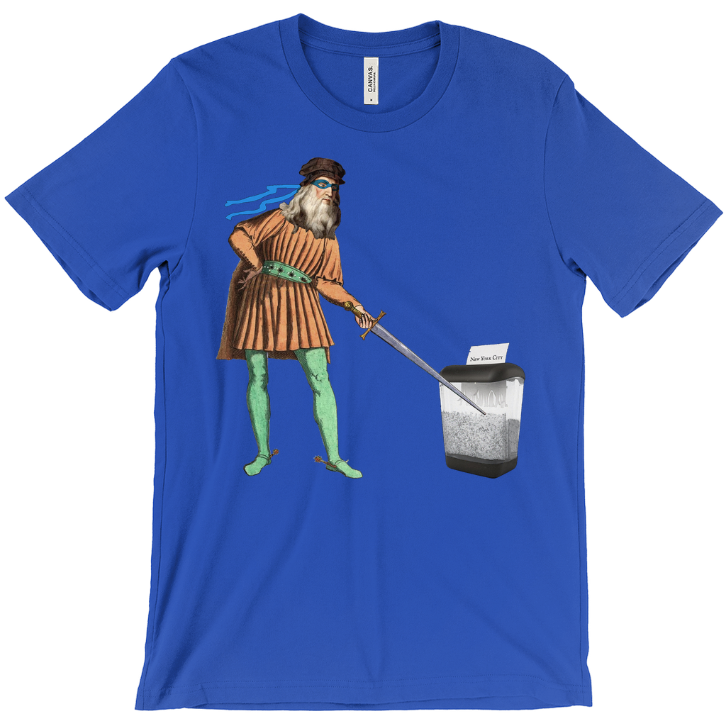 Leonardo da Vinci vs Paper Shredder Tee