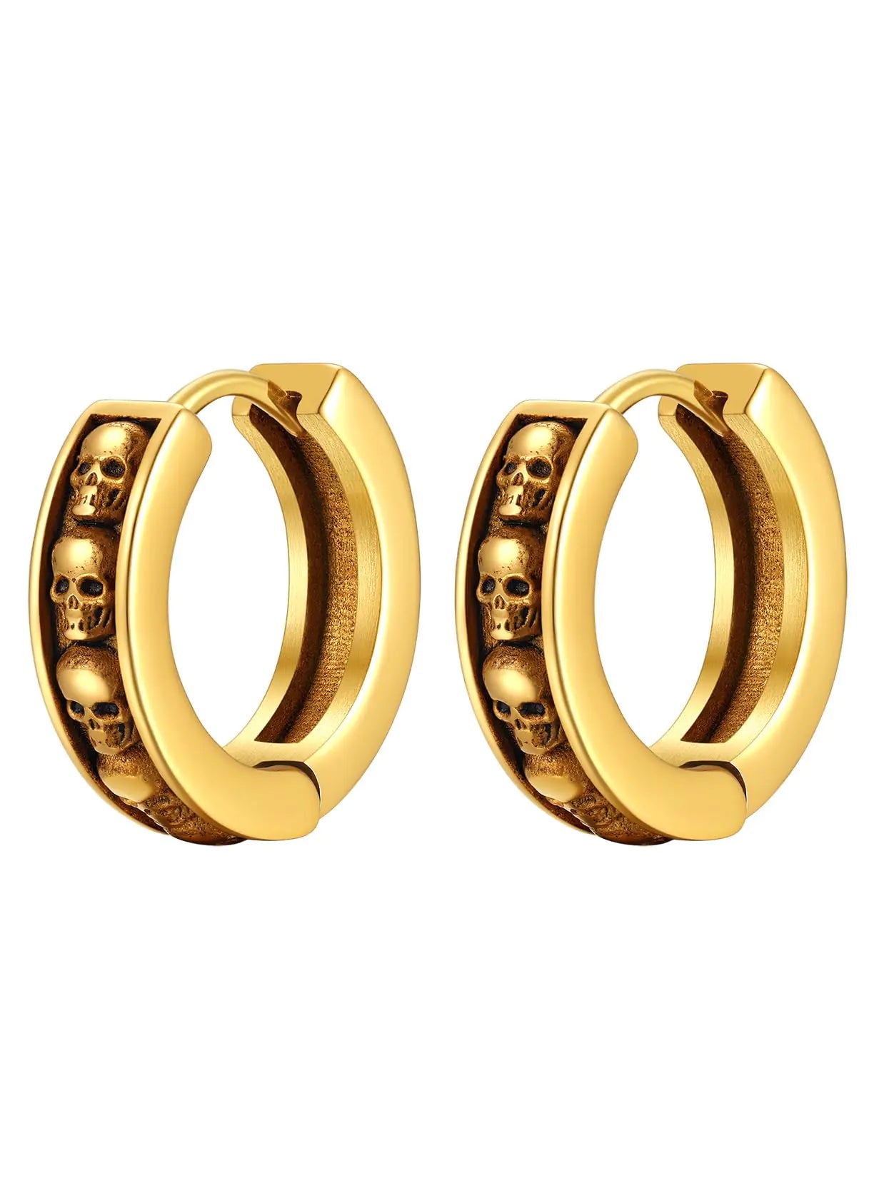Hoop Earrings Men Earrings Huggie Hoop Earrings Hypoallergenic Gold Plated Earrings Hoops