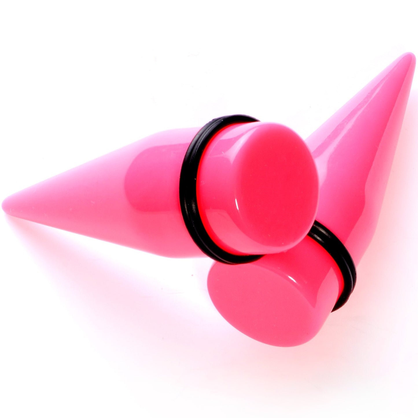 Flirty Fuchsia Lightweight Pink Acrylic Straight Taper Set 10mm to 18mm