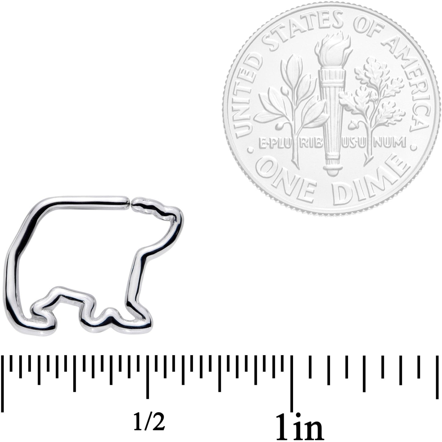 16G 5/16 Polar Bear Closure Ring