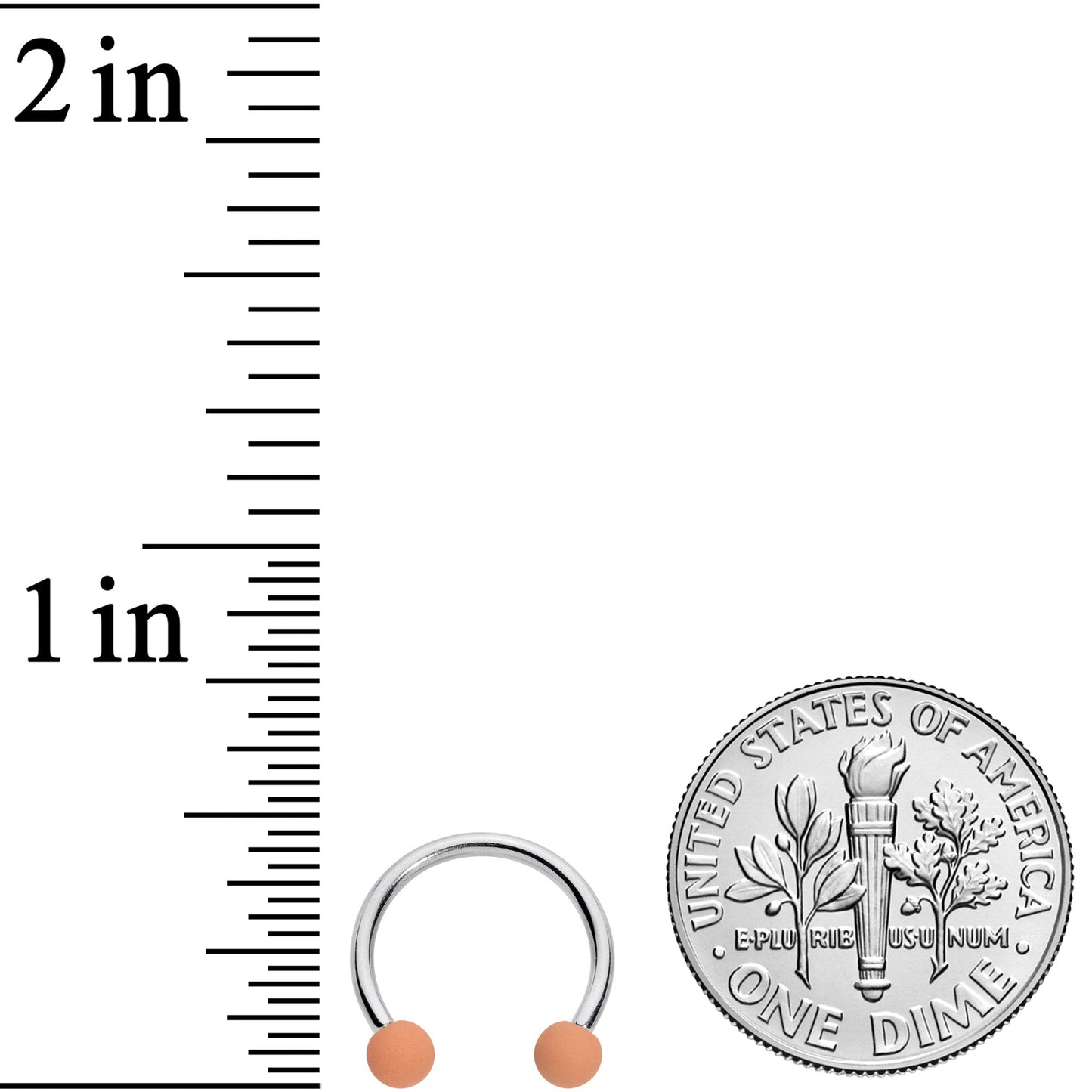 16G 3/8 Brown Tan Matte Horseshoe Circular Barbell Set of 4