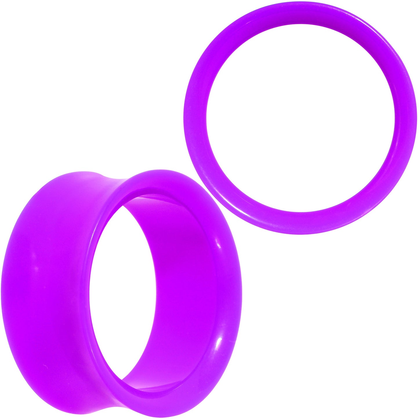 Purple Acrylic UV Saddle Tunnel Plug Set 12mm to 26mm