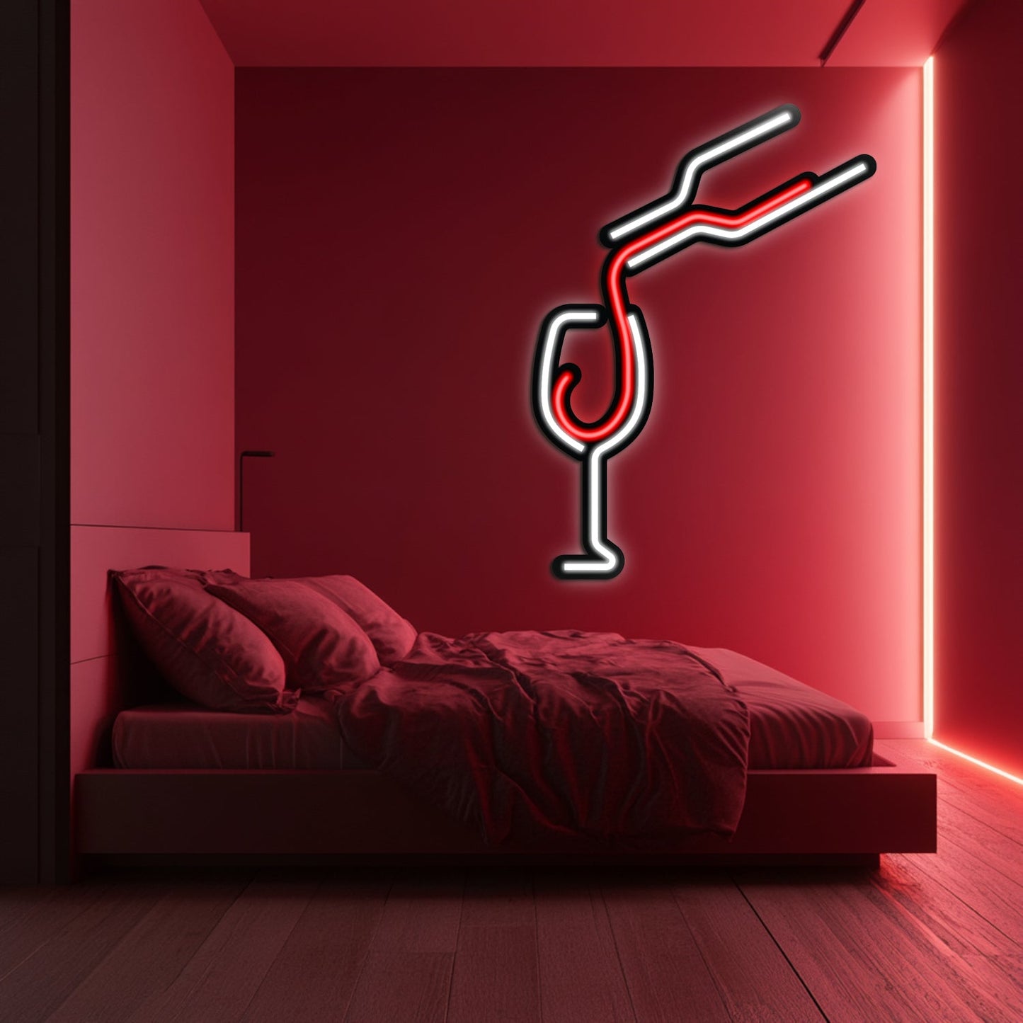 Wine Metal Neon Wall Art- LN0046
