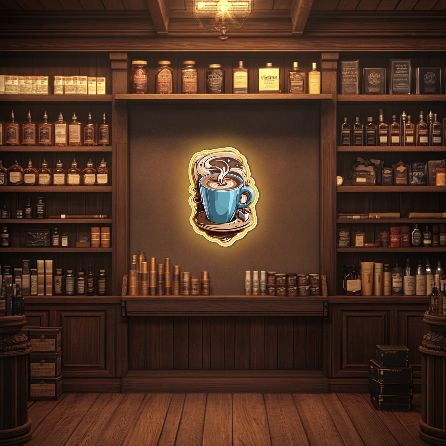 UV Printed Coffee Neon Wall Art- LV0080