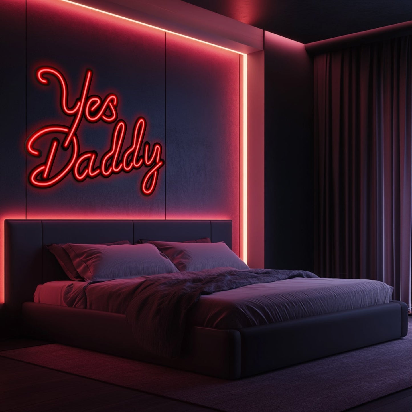 Yes Daddy Metal Neon Wall Art- LN0069
