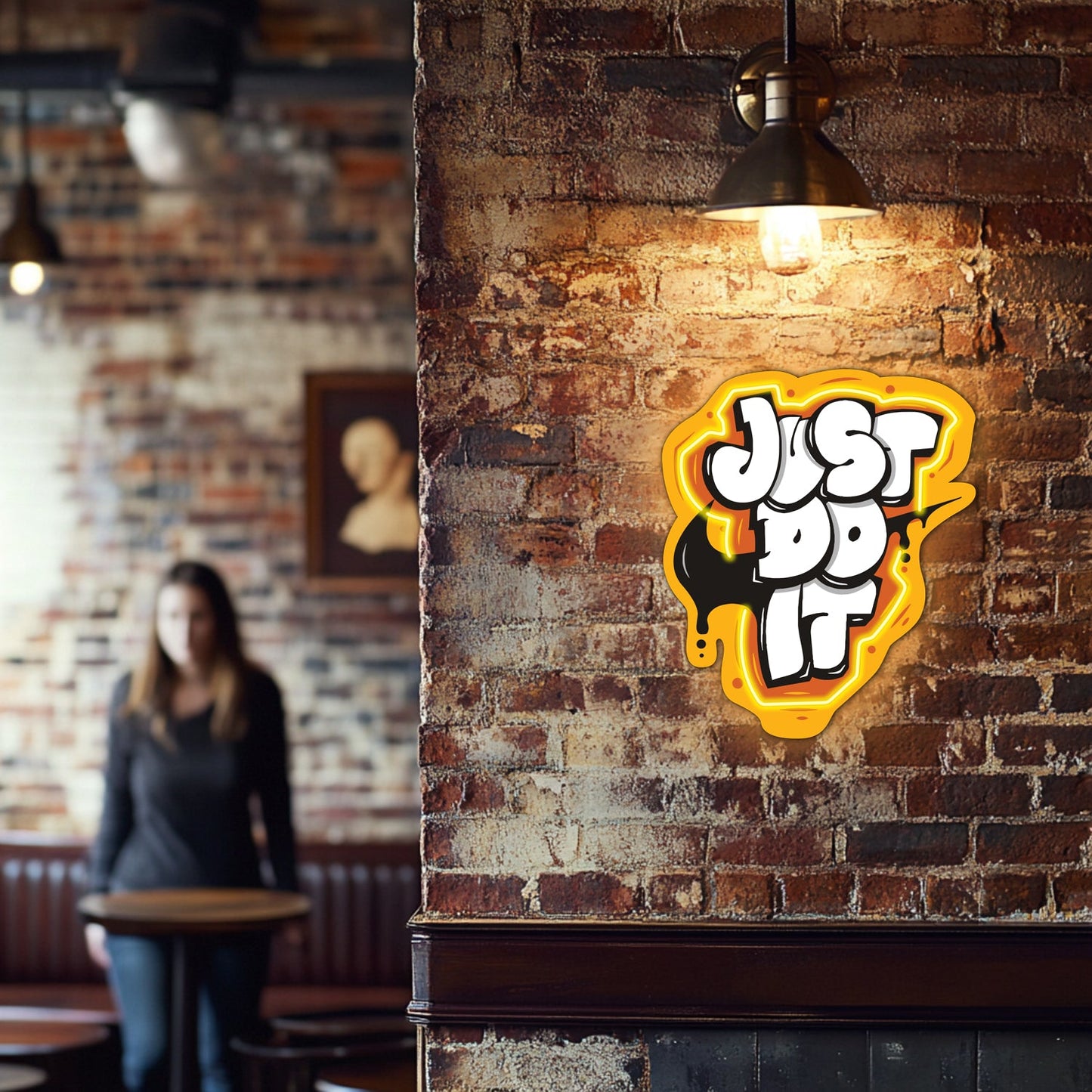 UV Printed Just Do It Neon Wall Art- LV0079