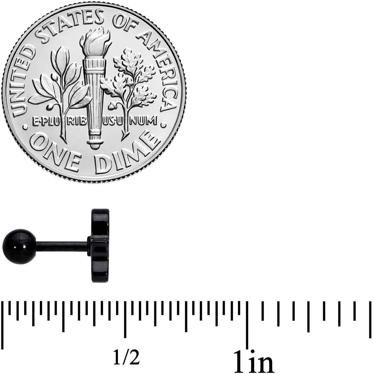 16G 1/4 Black Ghost Boo Halloween Cartilage Tragus Curation Set of 3