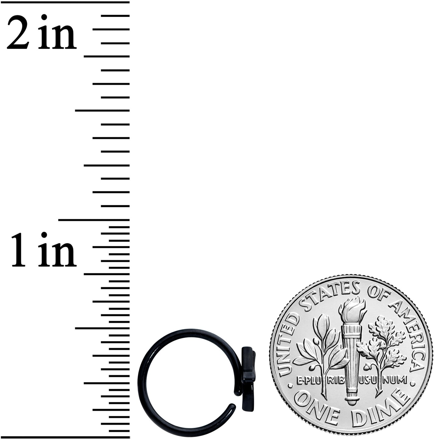 18G 3/8 Black Red Summer Kayak Boat Nose Hoop