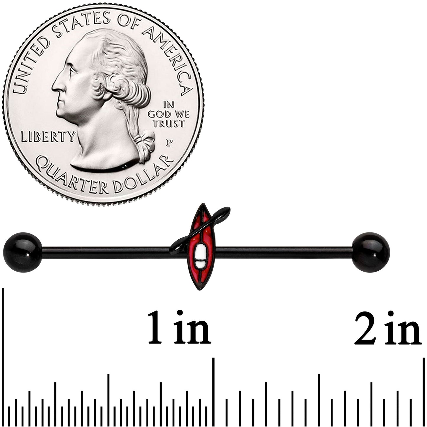 14G Black Red Summer Kayak Boat Industrial Barbell 38mm