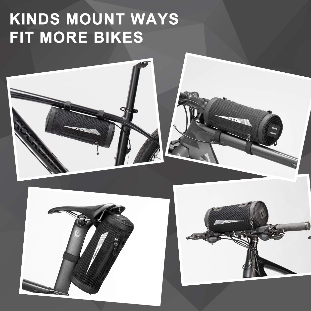 ROCKBROS Bike Handlebar Front Frame Bag Top Tube Bag Lightweight