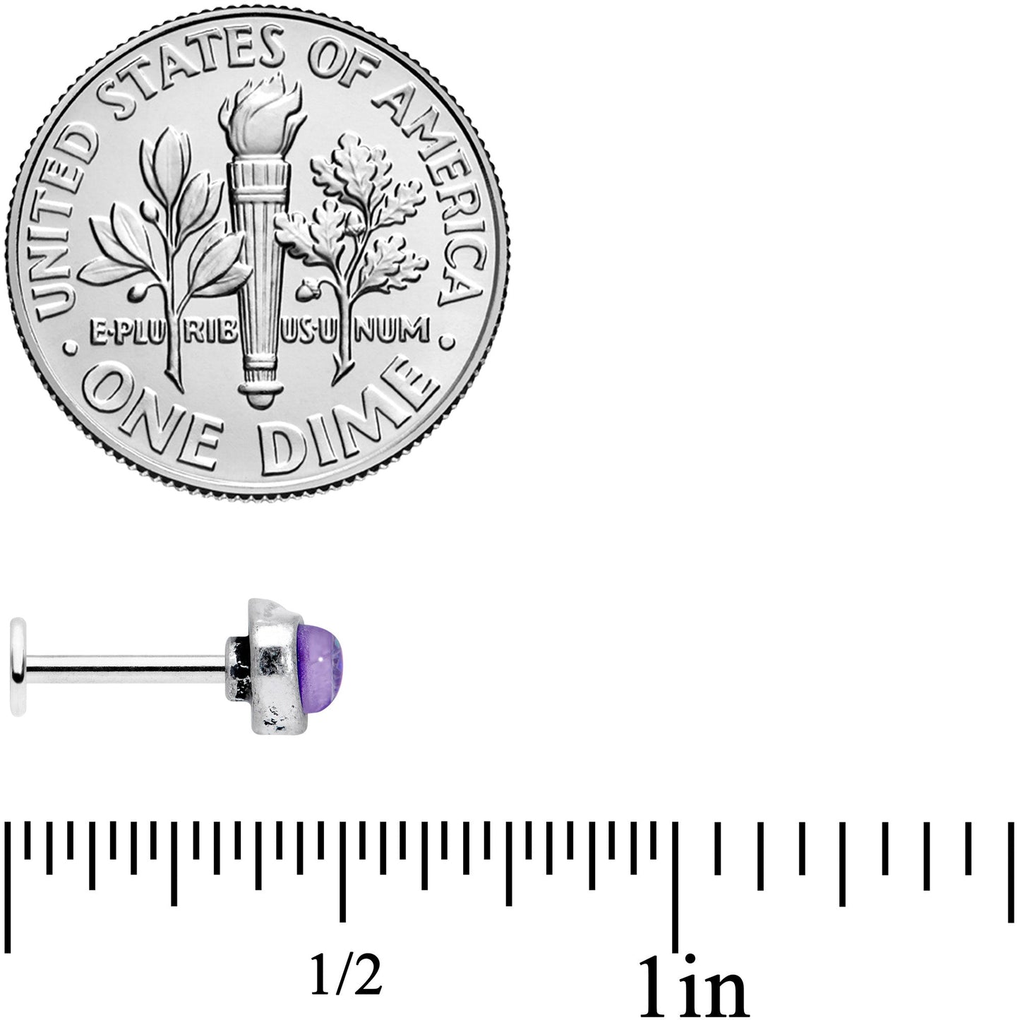 16G 5/16 Blue Faux Opal Elegant Elephant Labret Monroe Tragus