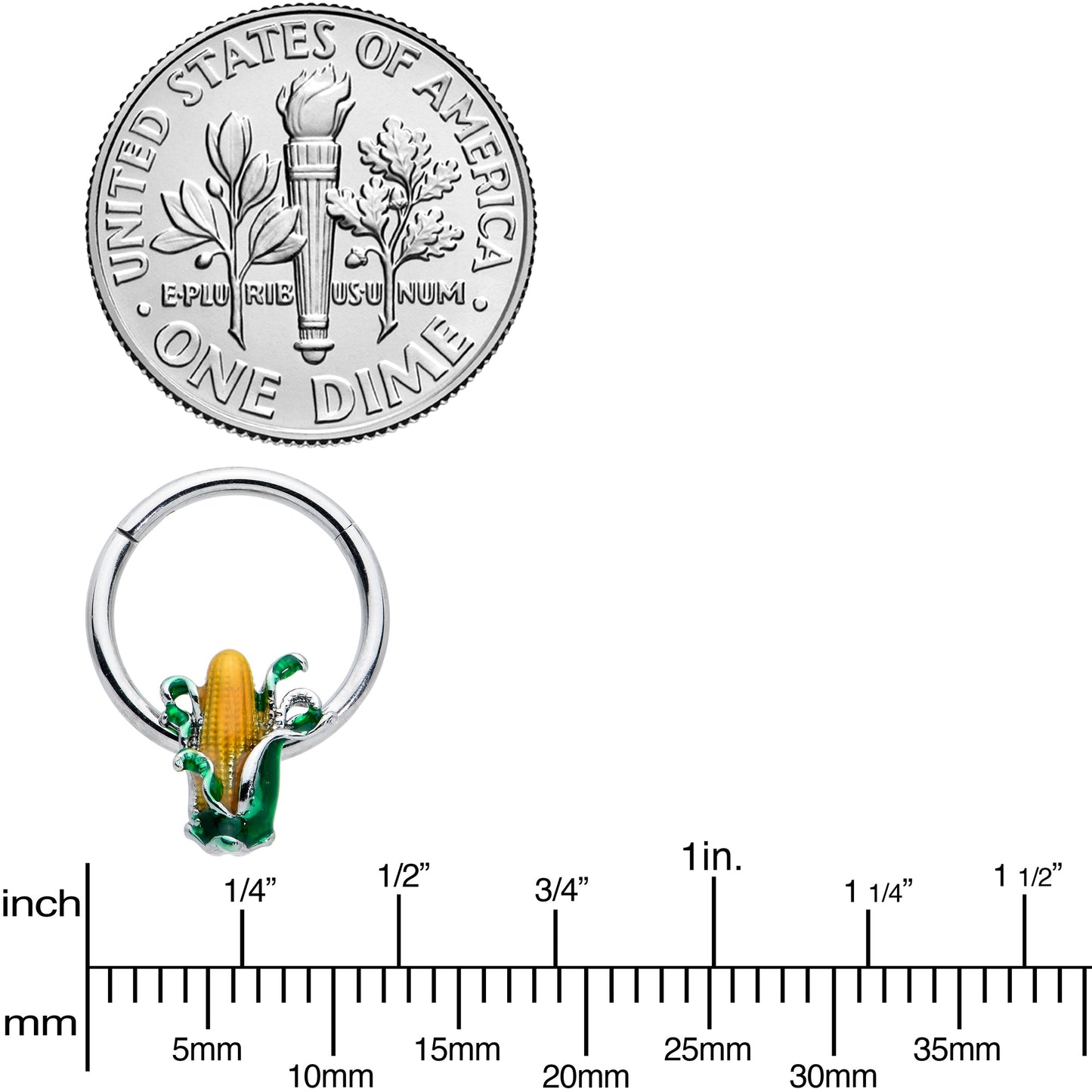 16G 3/8 Summer Corn On The Cob Hinged Segment Ring