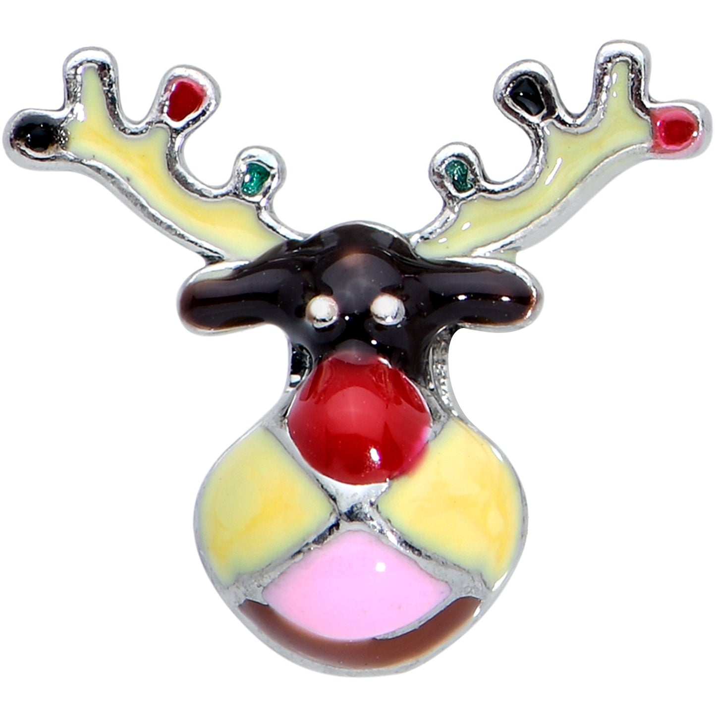 16G 1/4 Colorful Reindeer Christmas Cartilage Tragus Earring