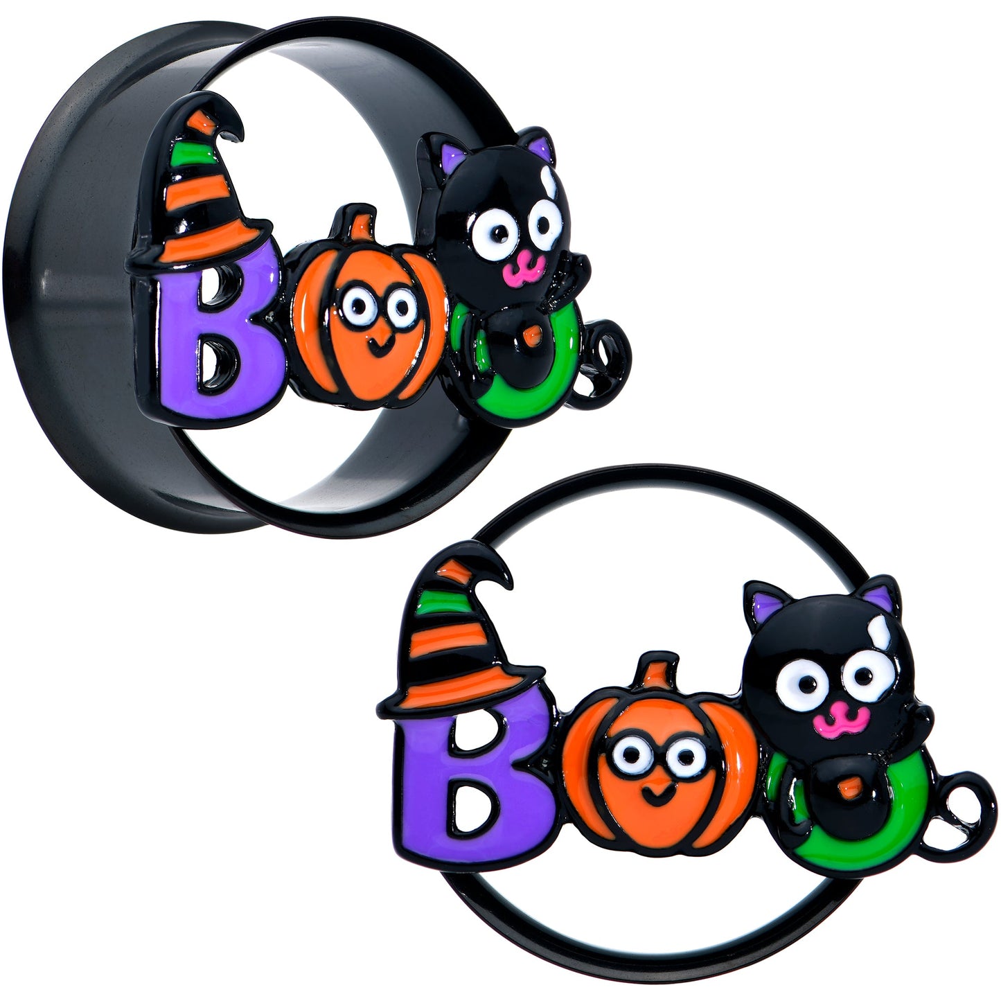 Black Boo Party Halloween Tunnel Plug Set