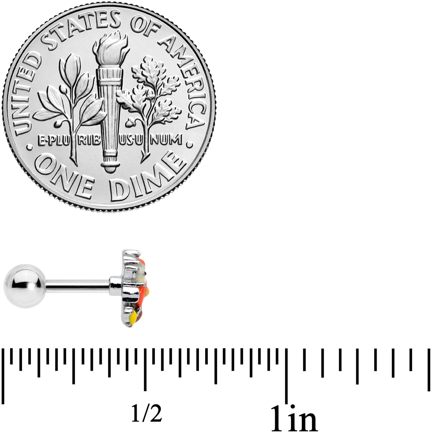 16G 1/4 Cozy Winter Hedgehog Cartilage Tragus Earring