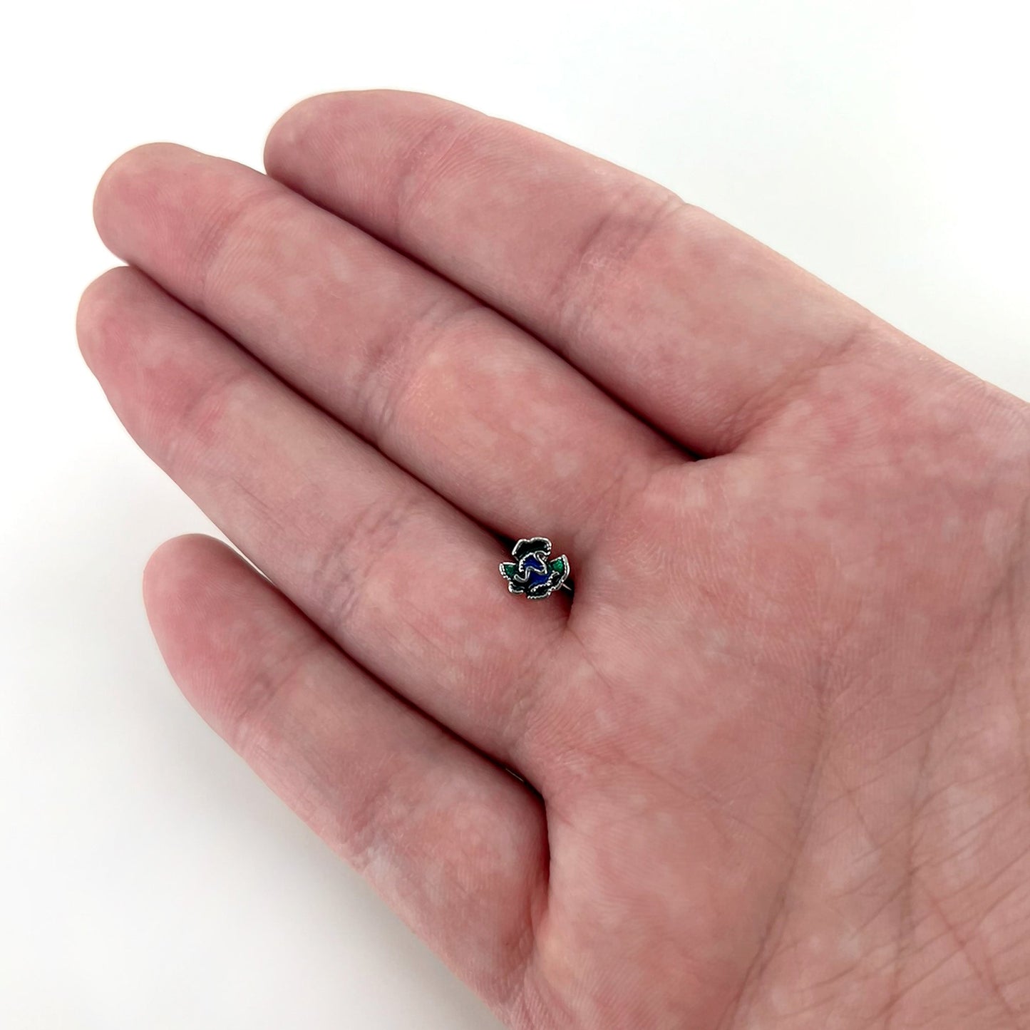 16G 5/16 Spring Flower Green Blue Labret Monroe Tragus