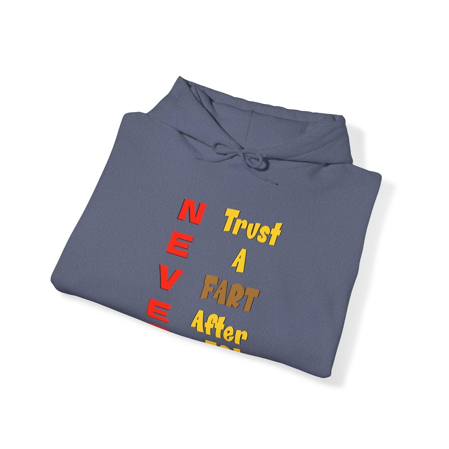 NEVER Trust A FART AFTER 50! Unisex Heavy Blend™ Gildan Hooded Sweatshirt 50/50 Cotton/Polyester Sizes S-5XL - Lizard Vigilante