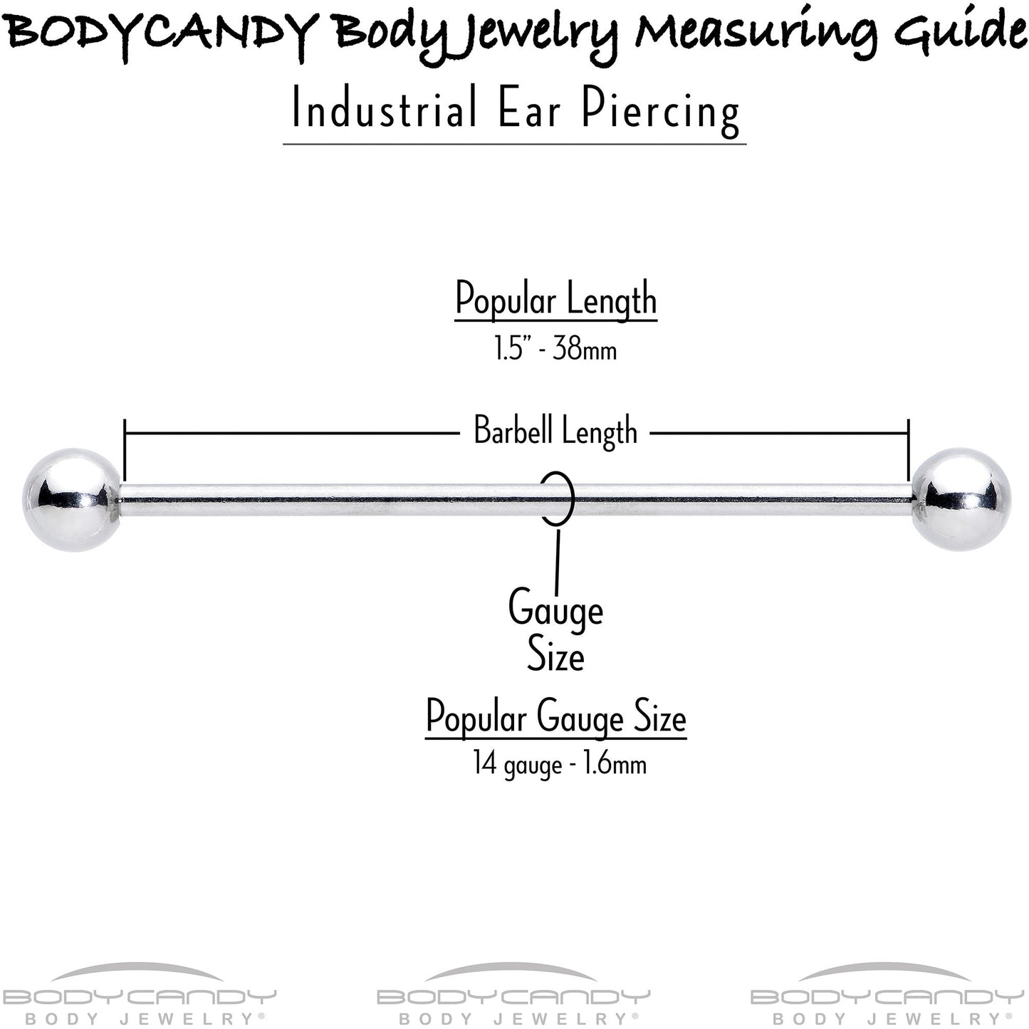 14G Spring Flower Green Blue Industrial Barbell 38mm