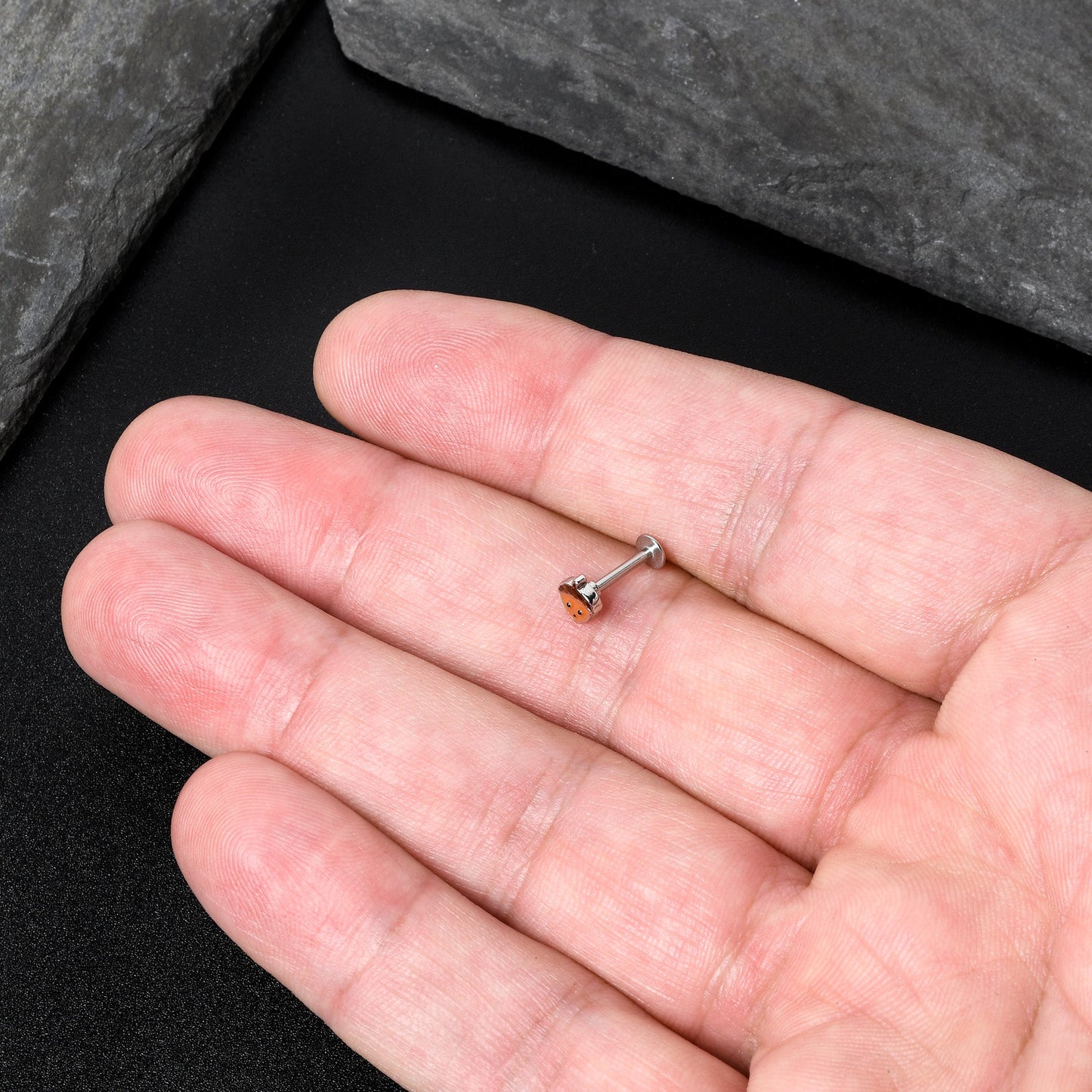 16G 5/16 Acorn Face Brown Autumn Labret Monroe Tragus