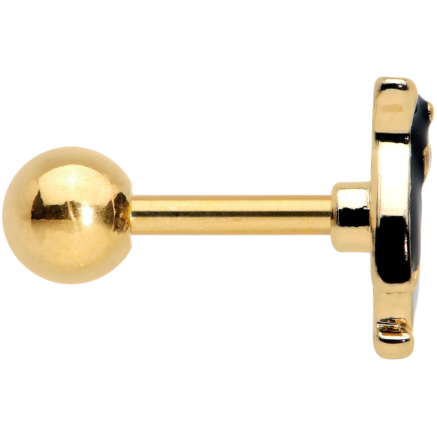 16G 1/4 Red Gem Gold Tone Bow Tie Penguin Cartilage Tragus Earring