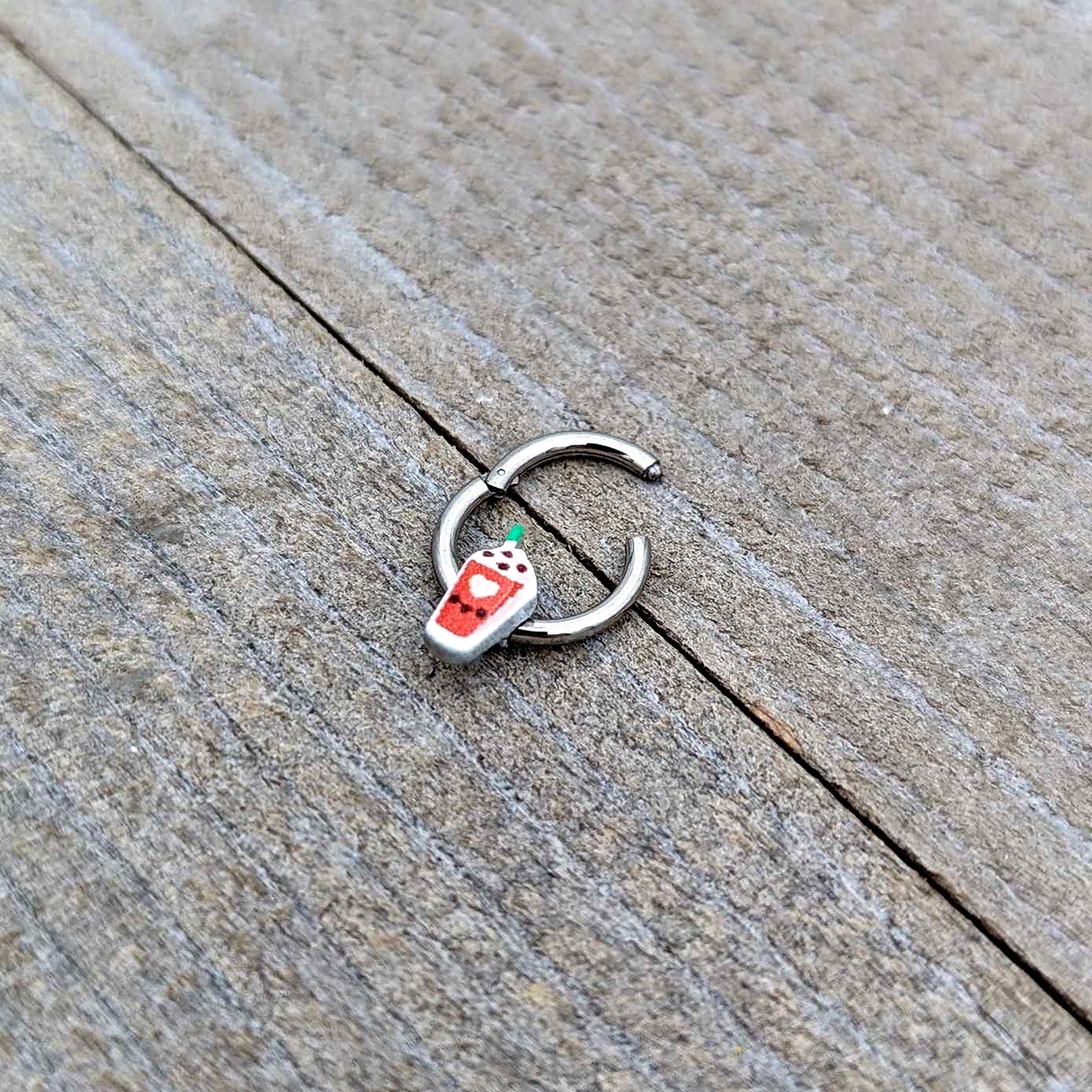 16G 5/16 Sweet Pumpkin Frappe Autumn Hinged Segment Ring