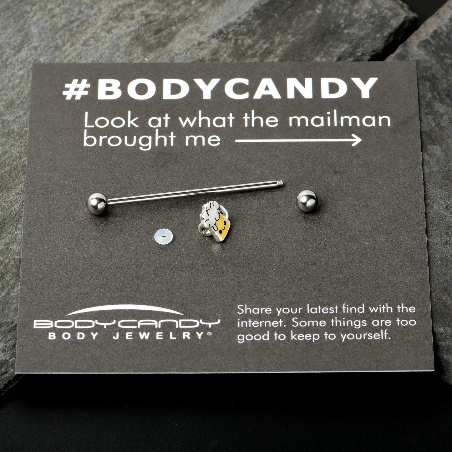 14G Sweet Happy Beer St Patricks Day Industrial Barbell 38mm