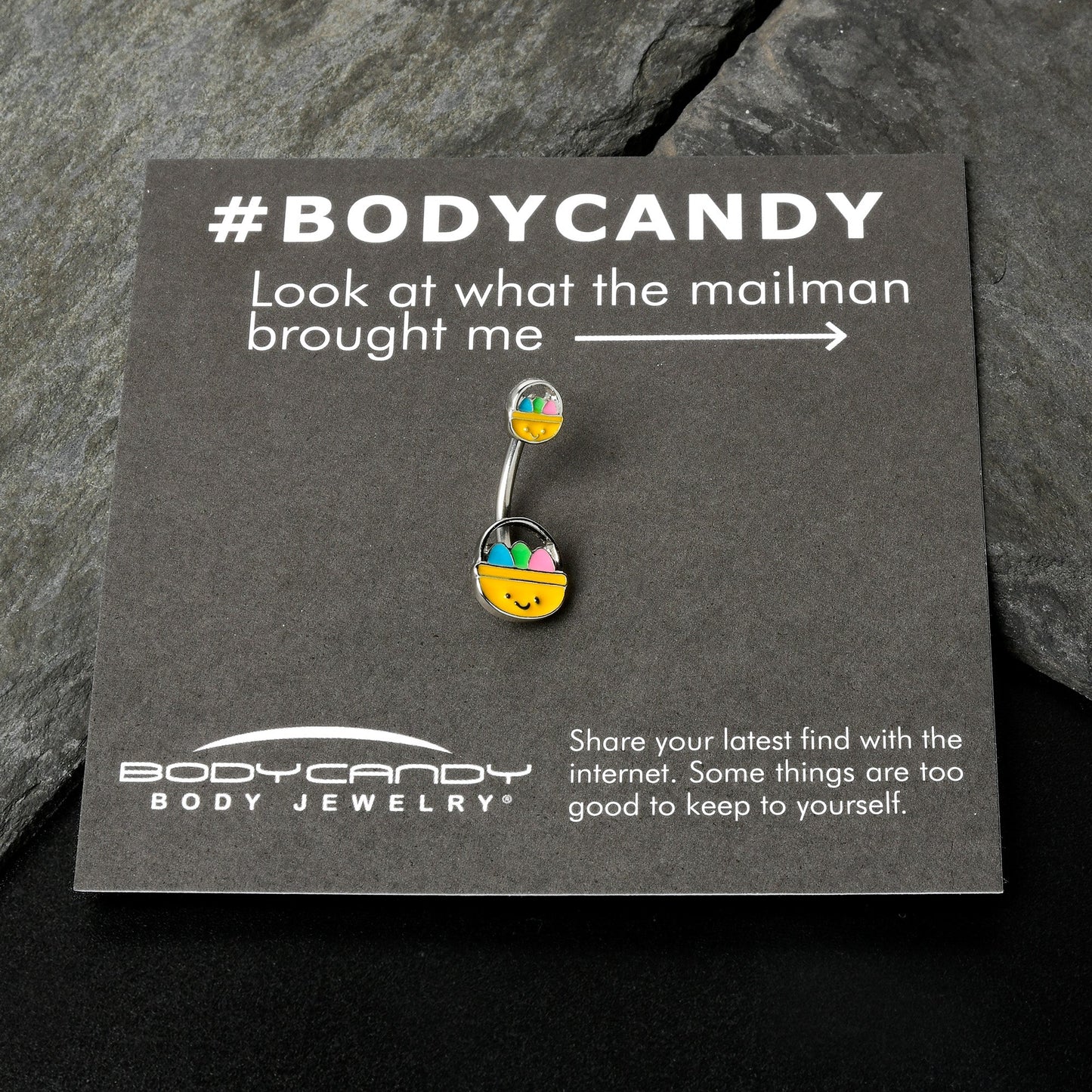 Celebration Easter Basket Double Mount Belly Ring