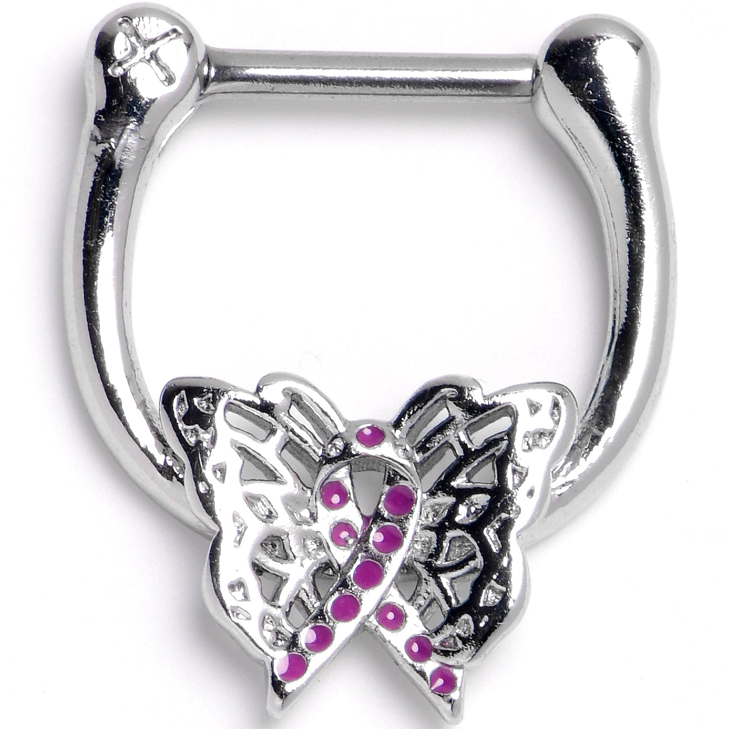 16G 5/16 Purplish Beauty in Flight Butterfly Cartilage Clicker