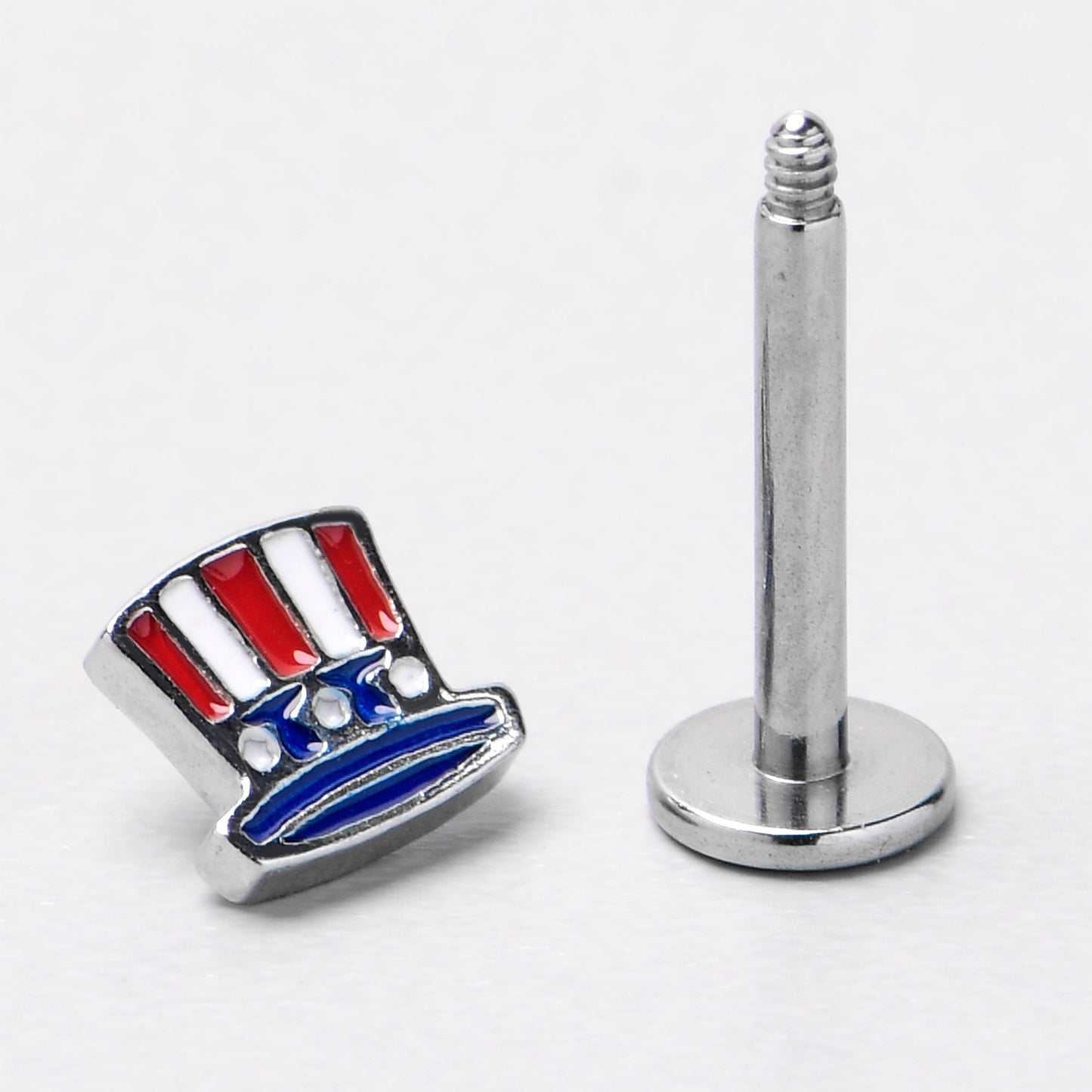16G 5/16 Patriotic Uncle Sam Top Hat Labret Monroe Tragus