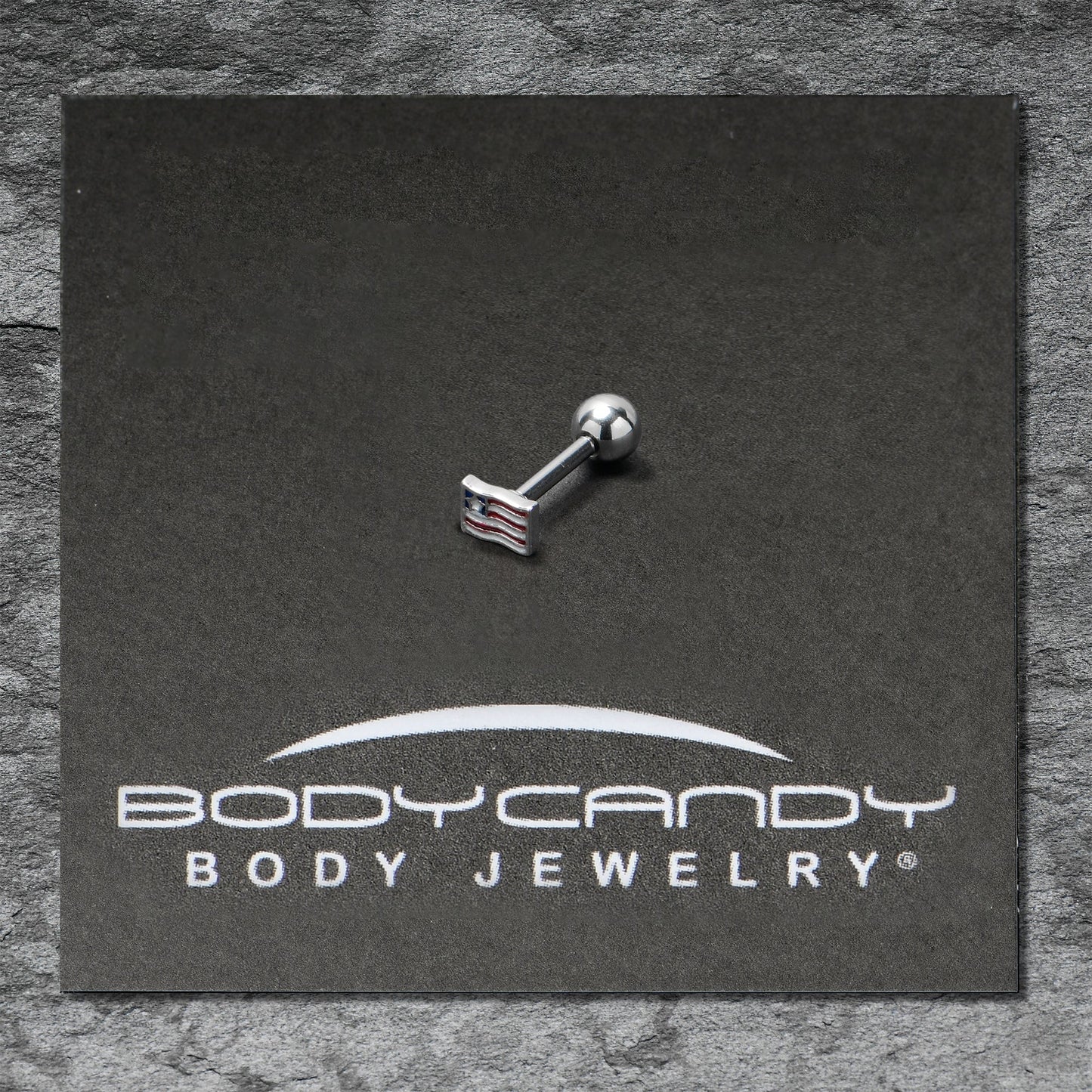 16G 1/4 Patriotic Flag Cartilage Tragus Earring