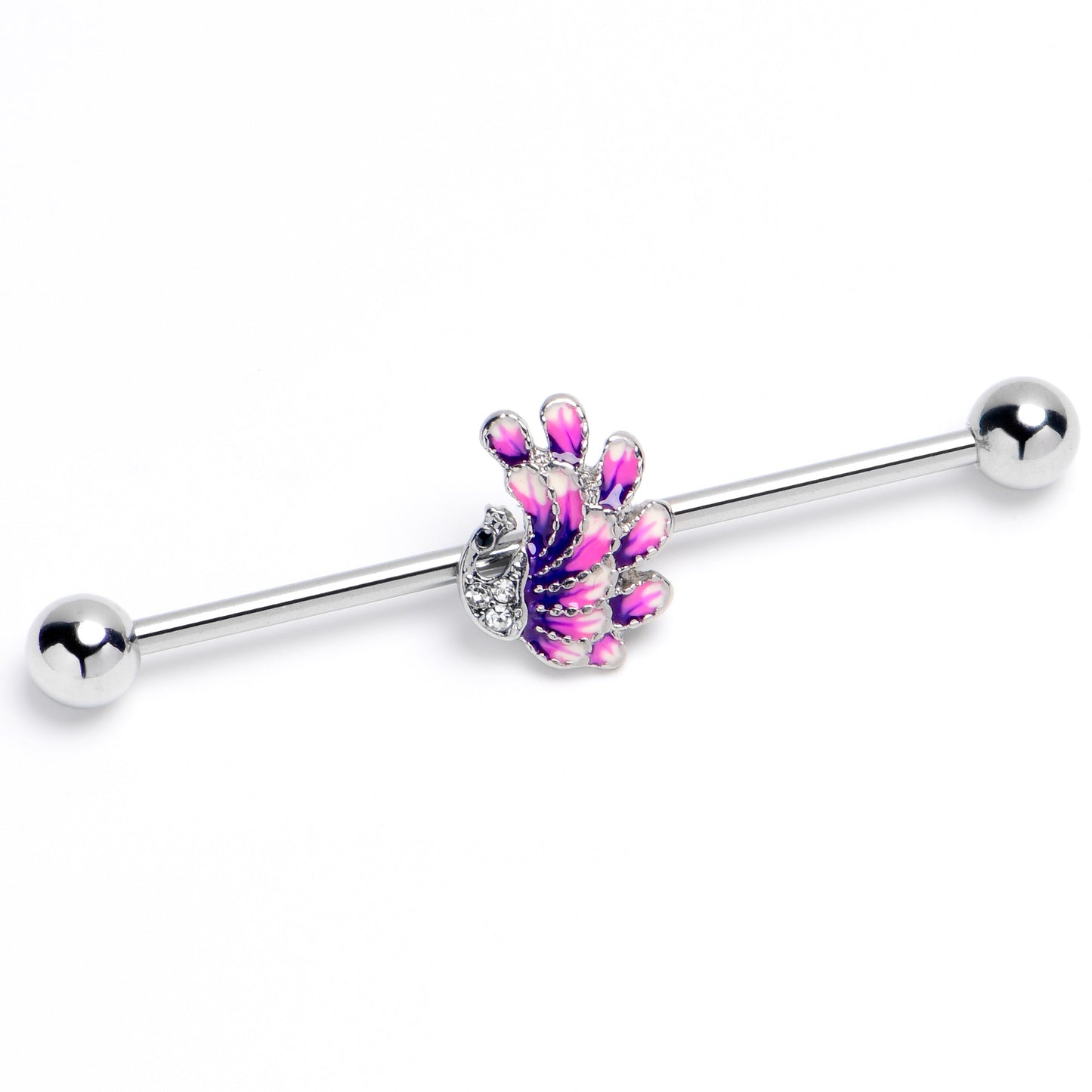 14G Peacock Purple Industrial Barbell 38mm
