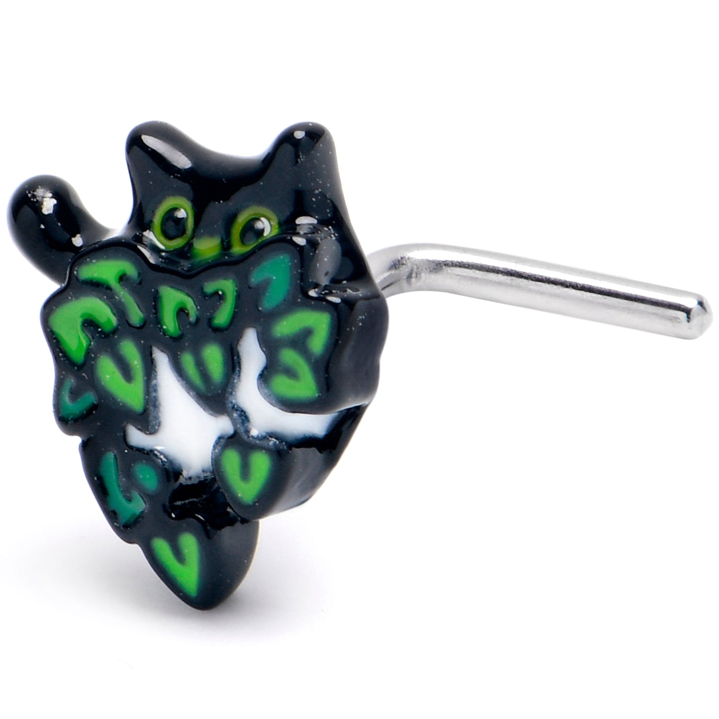 20G 7mm Pouncing Cat L Shape Nose Ring