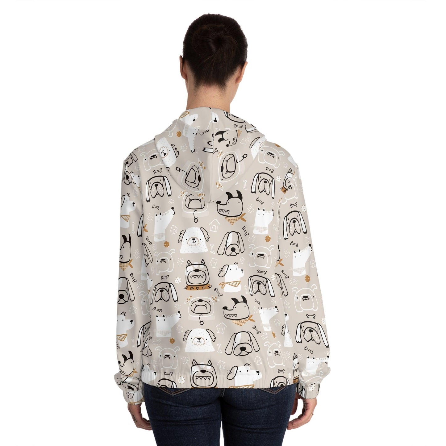 Illustrated Doggers Women’s Full-Zip Hoodie - Premium All Over Prints from Printify - Just $70.88! Shop now at Lizard Vigilante