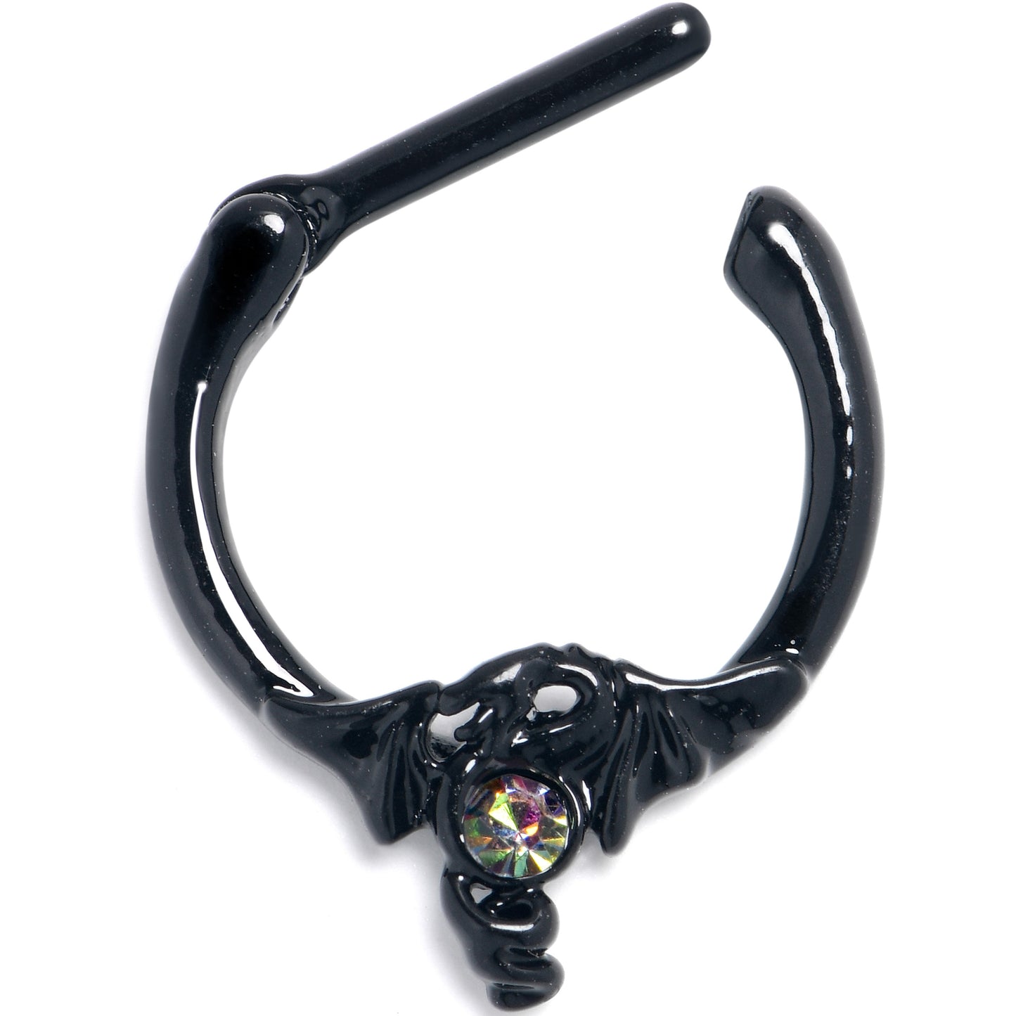 16G 5/16 Purple Tourmaline Black Majestic Dragon Cartilage Clicker