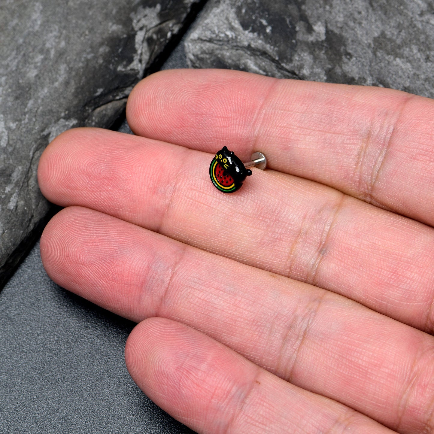 16G 5/16 Watermelon Cat Love Labret Monroe Tragus