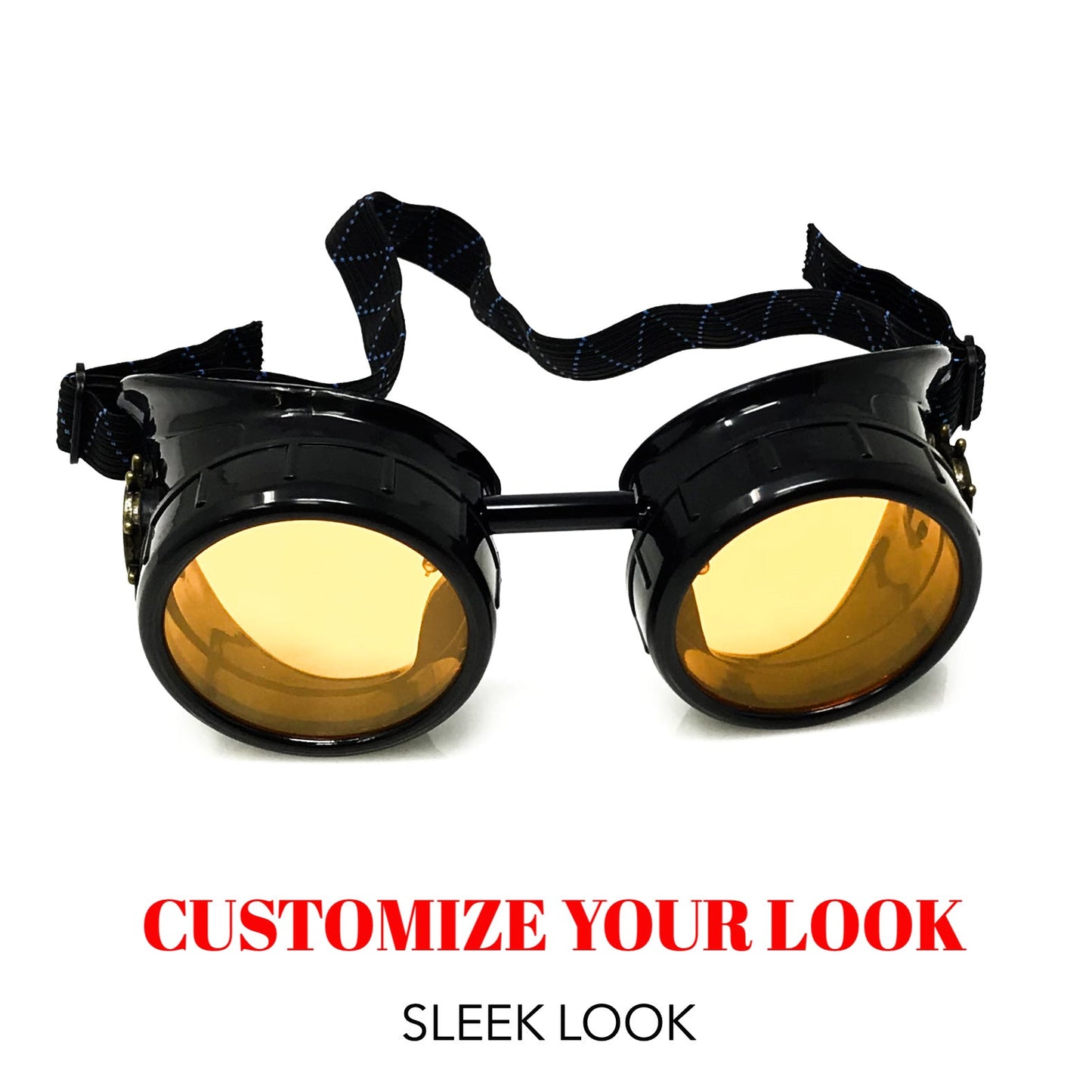 Steampunk Mad scientist goggles UV glow neon rave lenses