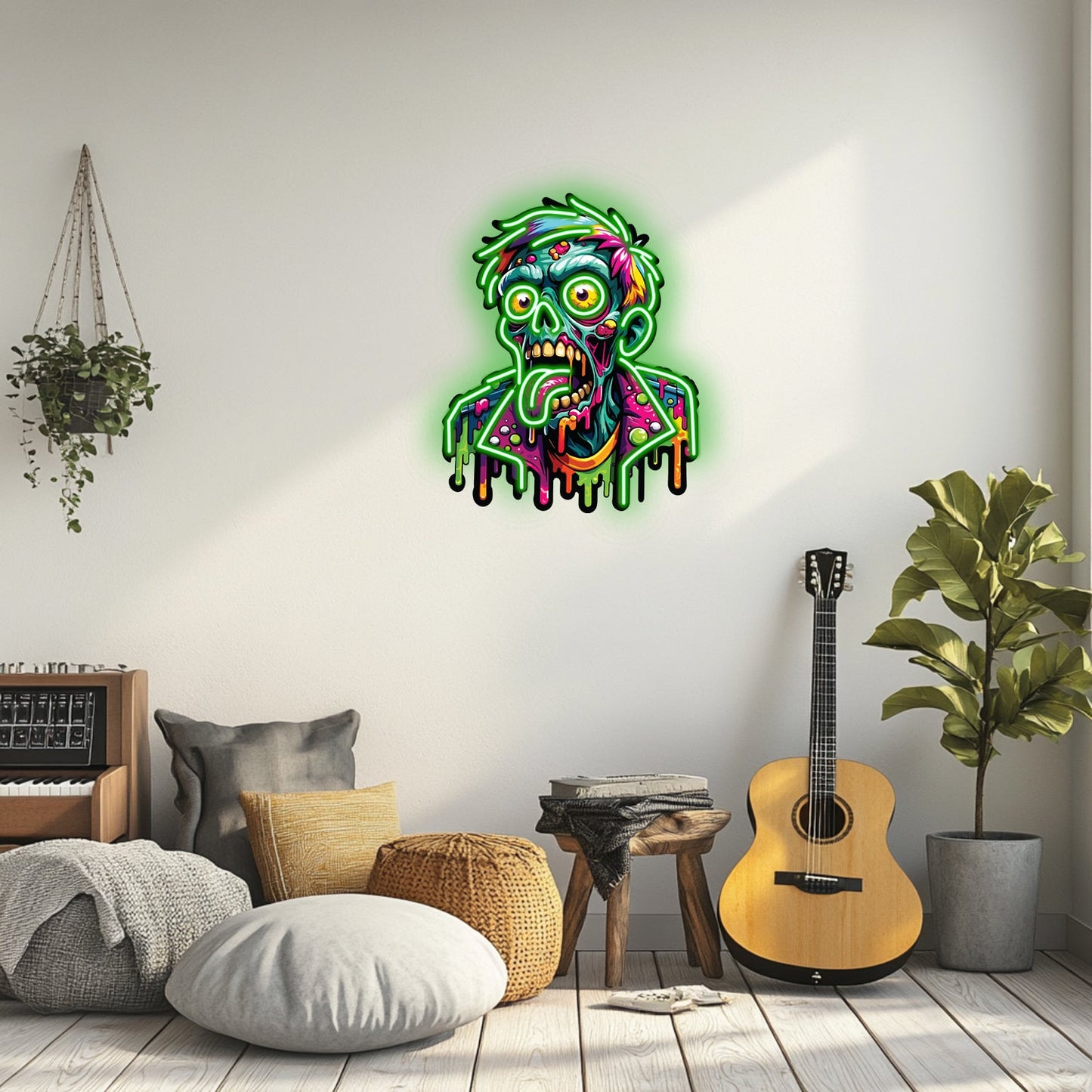 UV Printed Zombie Neon Wall Art- LV0059