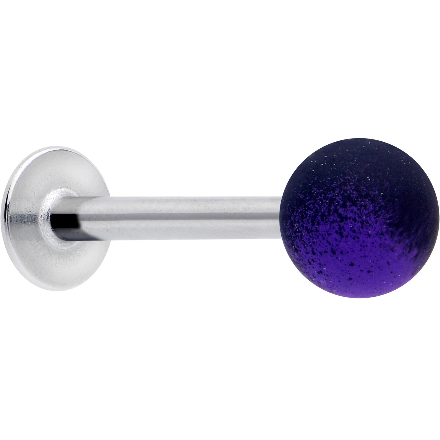 16G 3/8 Ombre Purple Black Soft Finish Labret Monroe Tragus