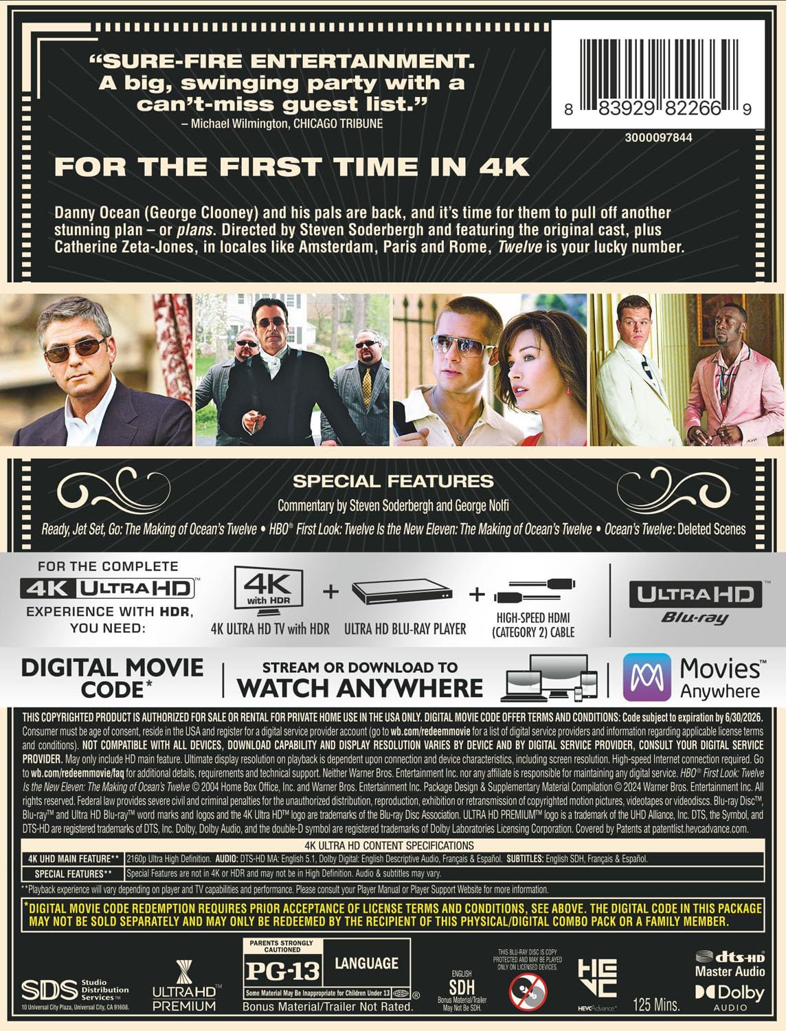 Ocean's Twelve - Steelbook (4K Ultra HD + Digital)