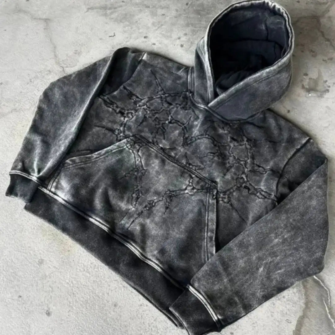 Casual Letter Explosion Print Men's Hoodie