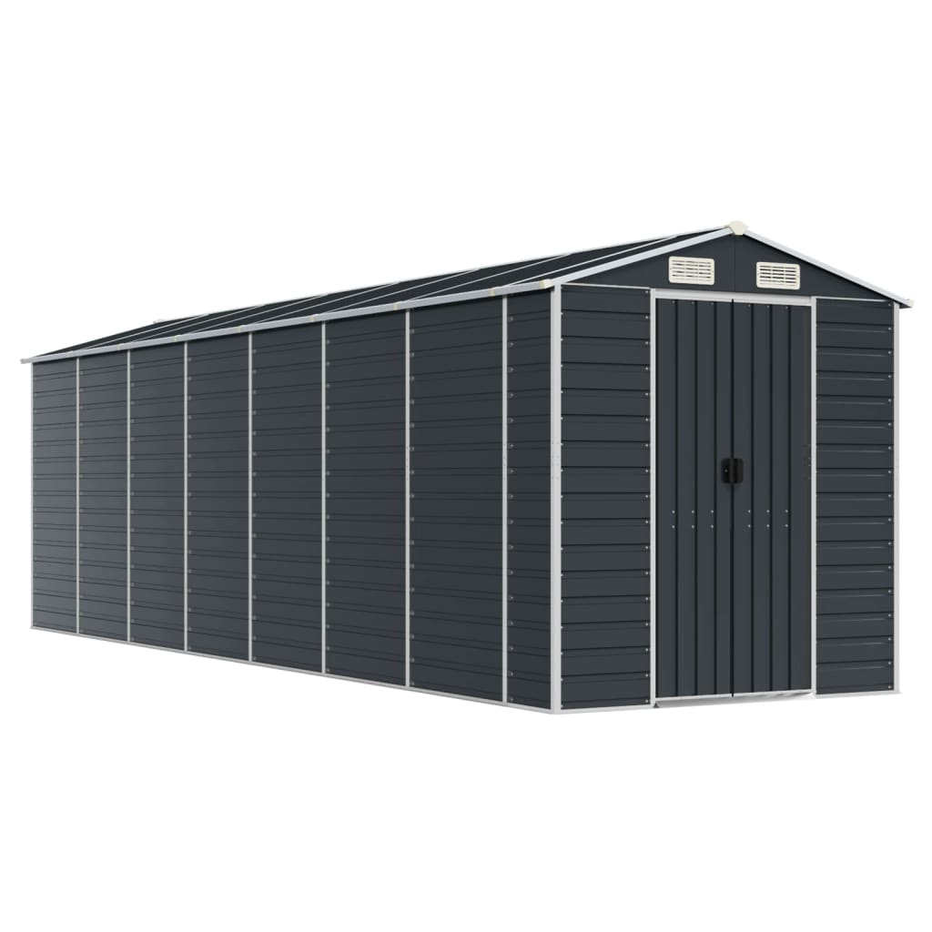 NNEVL Garden Shed Anthracite 191x640x198 cm Galvanised Steel