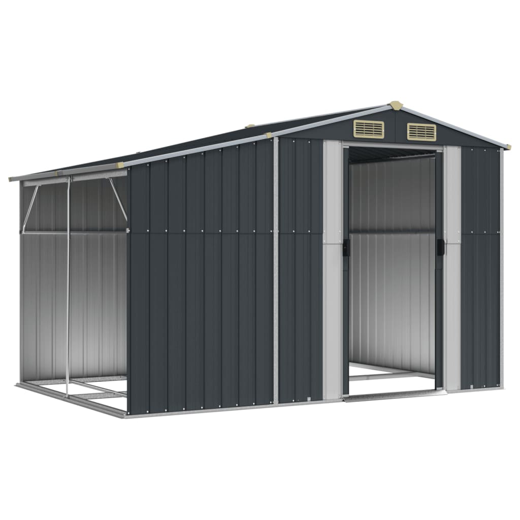 NNEVL Garden Shed Anthracite 277x192.5x179 cm Galvanised Steel