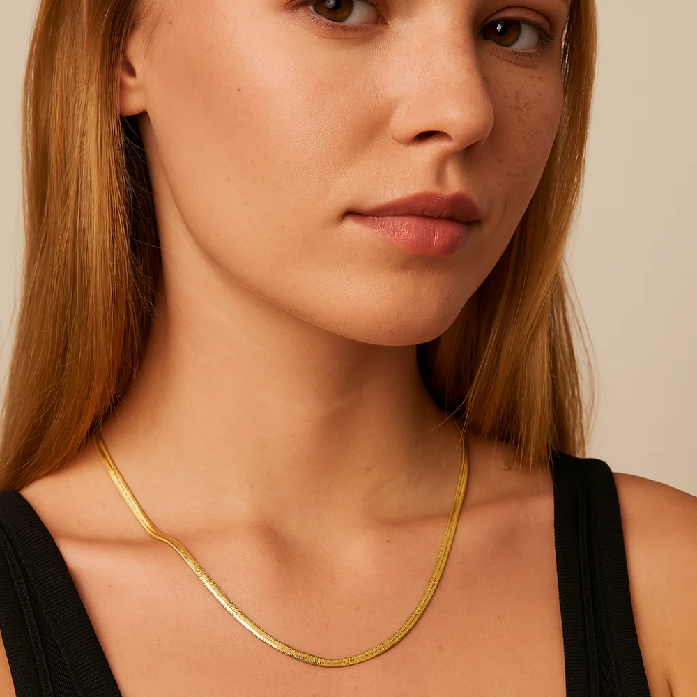 The Eliana Gold Snake Chain Necklace