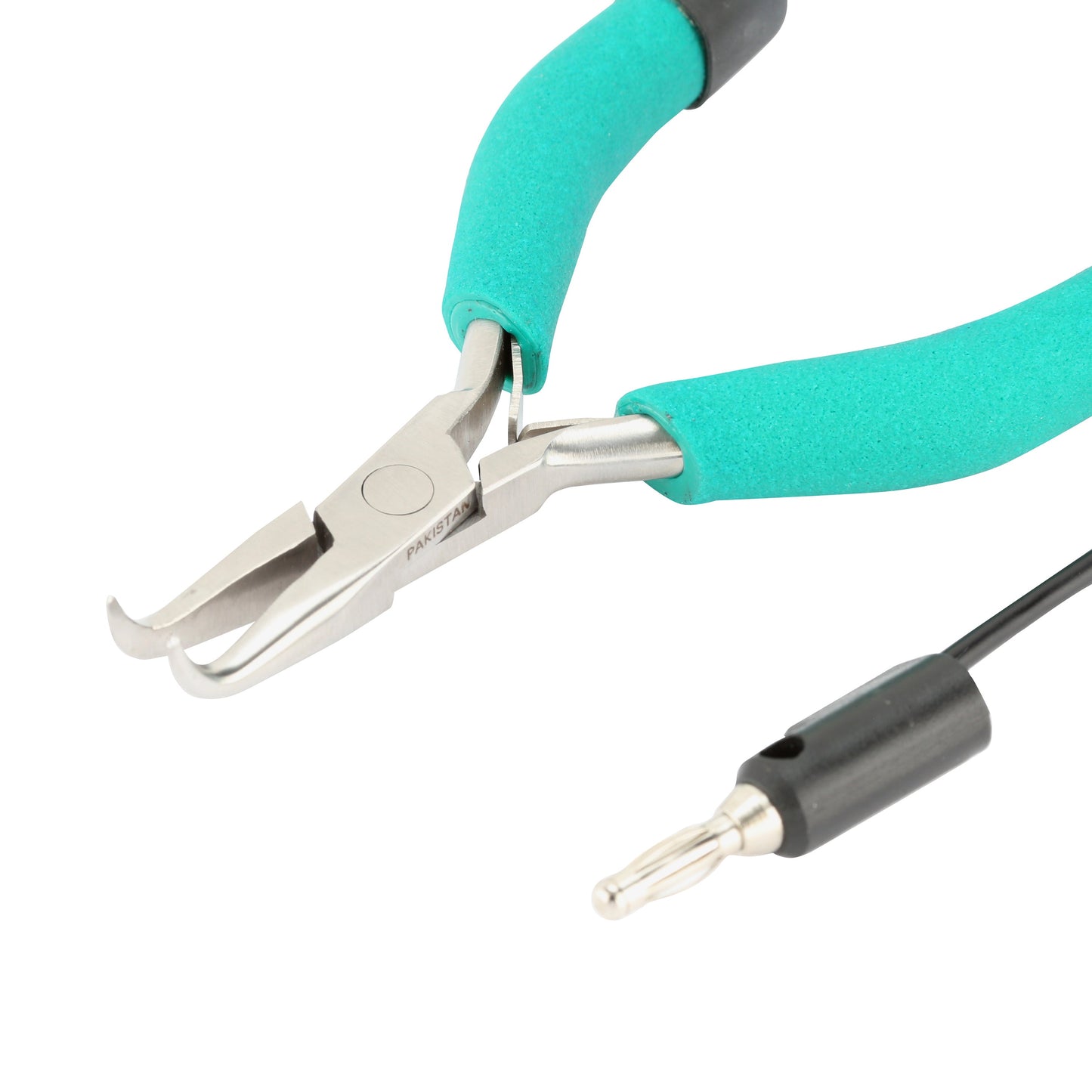 Grounded Bent Nose Pliers for Permanent Jewelry