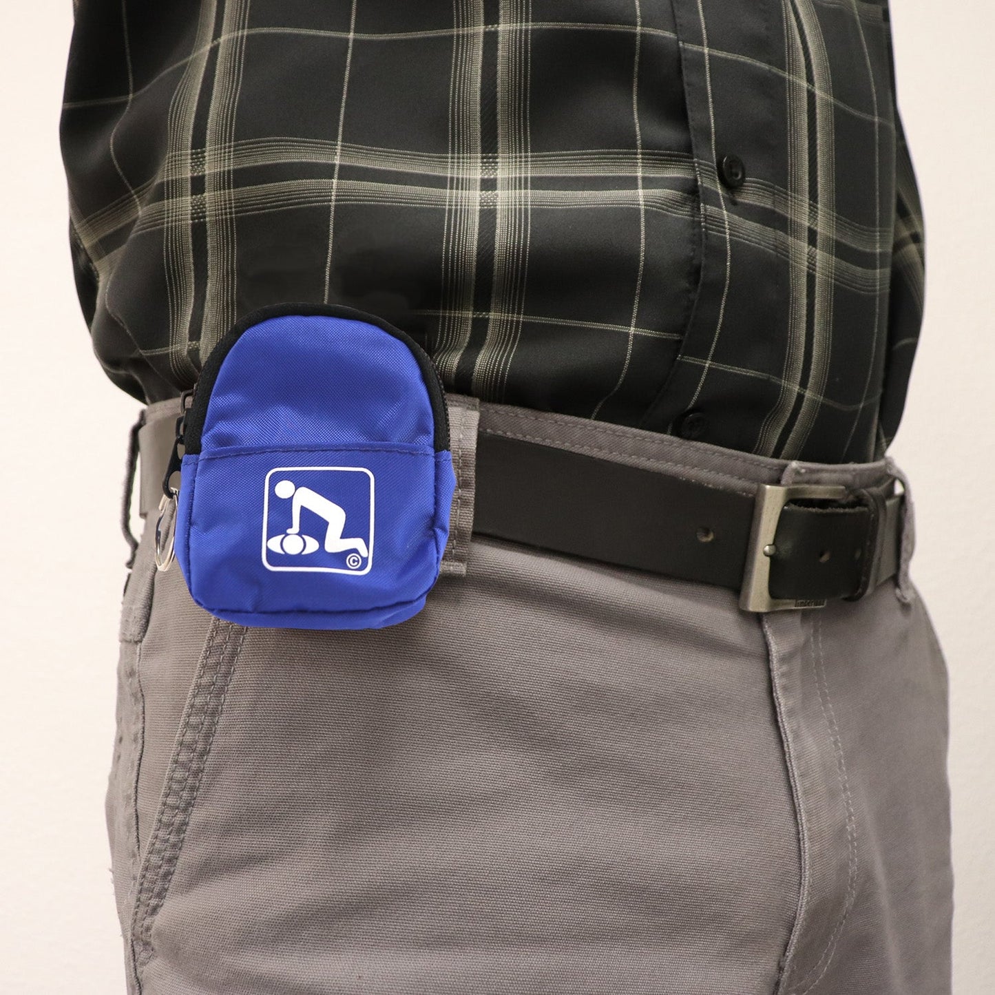 CPR Blue Beltloop Keychain Backpack with Faceshield, Gloves, and Cleansing Wipes